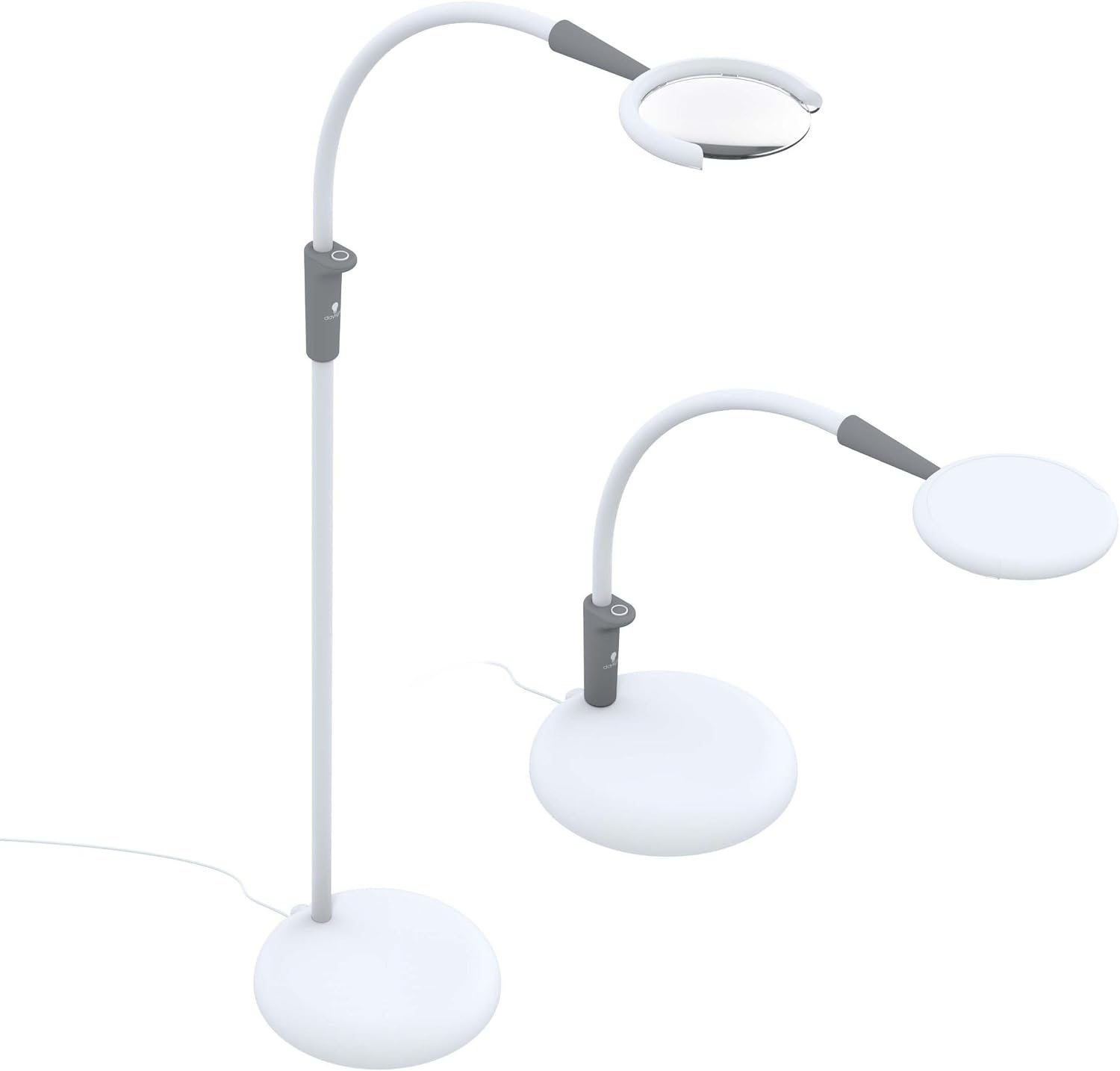 Daylight Company – Magnificent Pro – Magnifying lamp, Bright 6,000K Daylight LEDs, CRI 95+, 3 in 1 Lamp, 1.75X semi-Rimless Lens, Lumens: 600, White