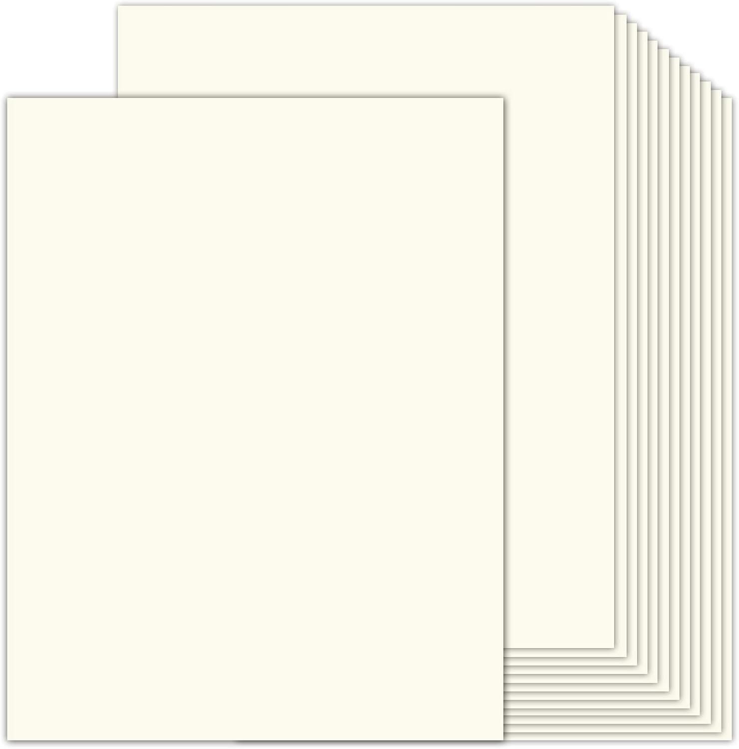 Goefun 100 Sheets Cream Cardstock 8.5 x 11 Ivory Paper 80lb