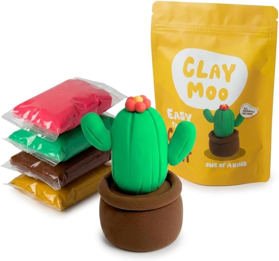 Cactus #2 Clay Kit – Air Dry Foam Clay Craft for Adults & Teens