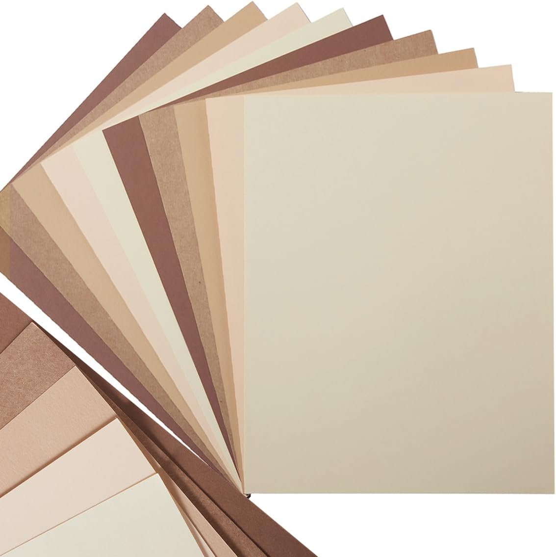 30 Sheets Color Tones Cardstock Paper 250GSM, 8.5×11, Brown