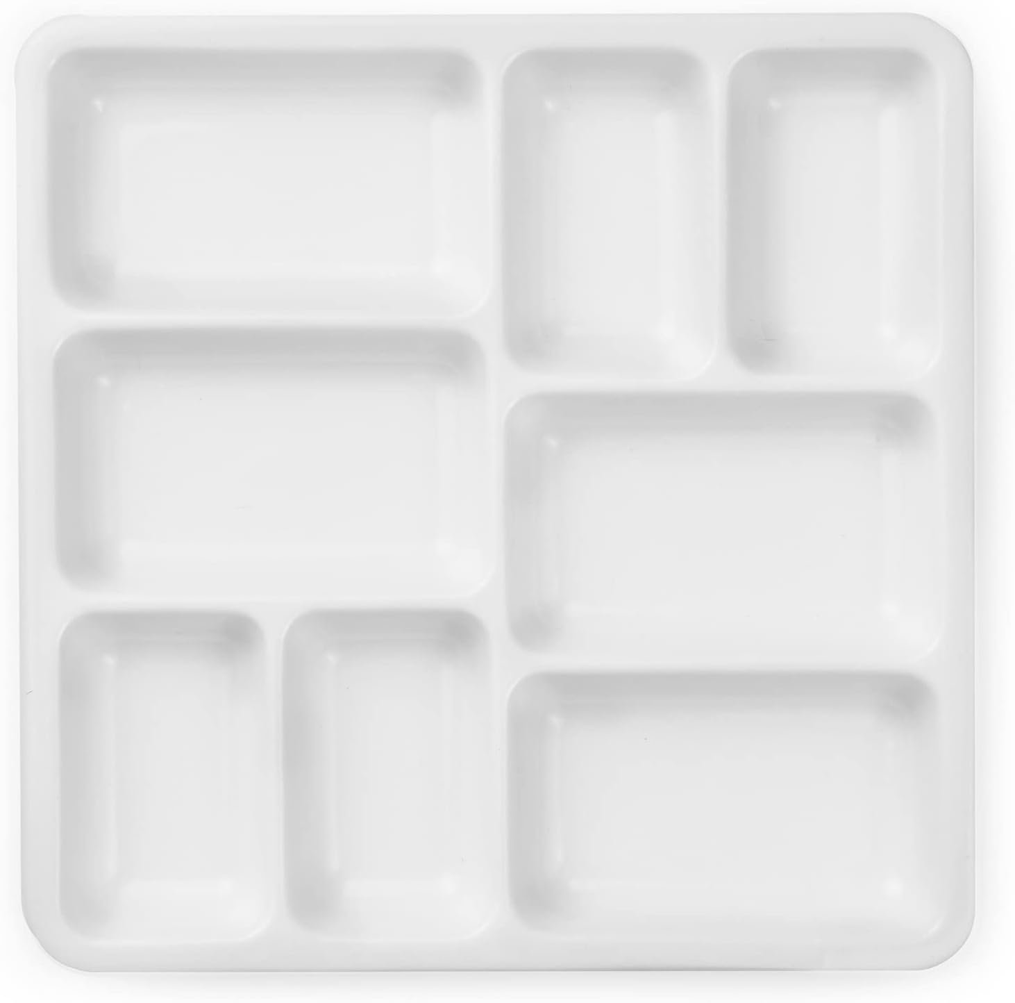 MEEDEN Ceramic Watercolor Paint Palette: 8-Well Artist Mixing Tray 7×7