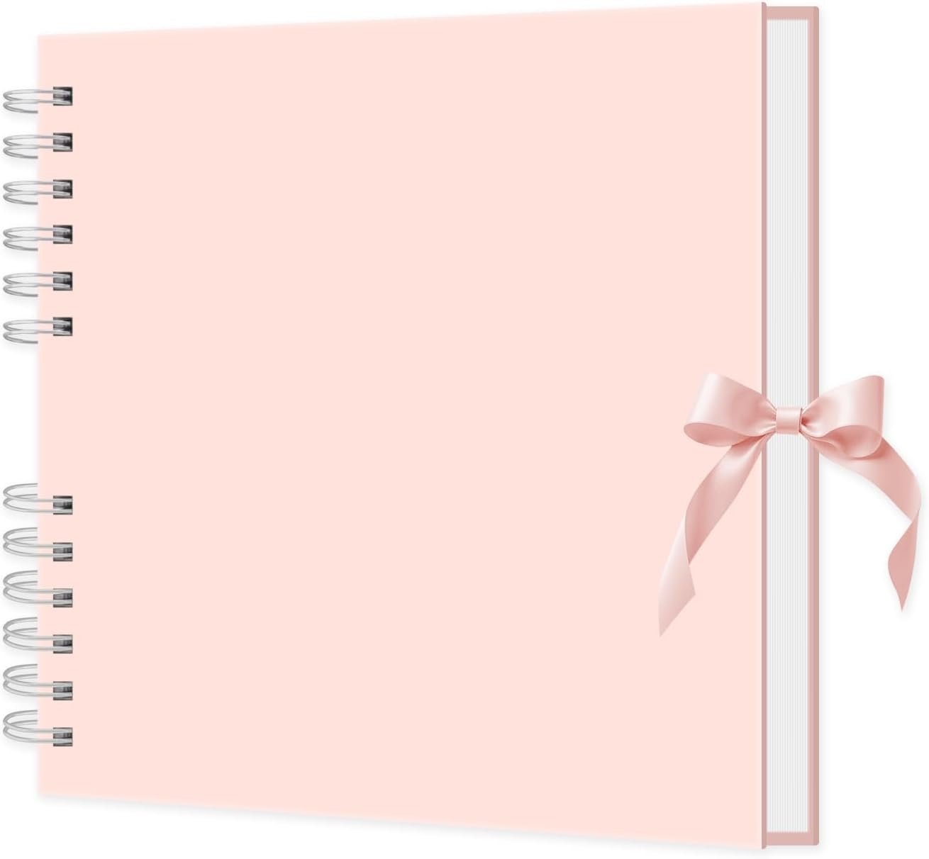 MARCADORUS Pink Scrapbook Album, 8″ x 8″ Scrap Book 30 Sheets (60 pages), Memory Book & Photo Album for Wedding Guest, Baby Shower, Valentines, Engagement | Scrapbooking Supplies.