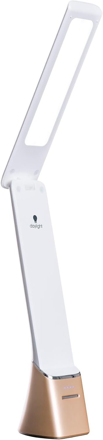 Daylight Company Smart Go Portable Lamp, Ideal for Reading, Light Therapy, Everyday Tasks, Crafts, Desk Work, DIY, Led, Chargeable lamp, 95+ CRI, 1 Count (Pack of 1), White