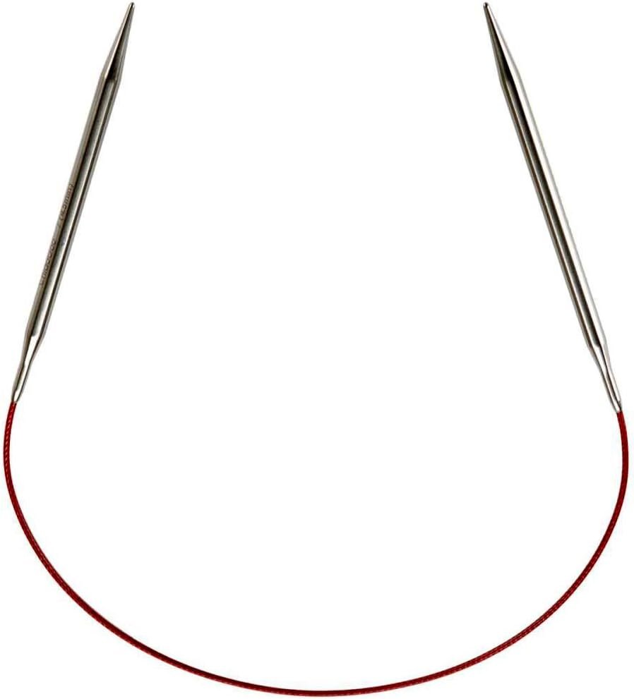 ChiaoGoo Red Lace Circular 16 inch (41cm) Stainless Steel Knitting Needle Size US 4 (3.5mm) 7016-4