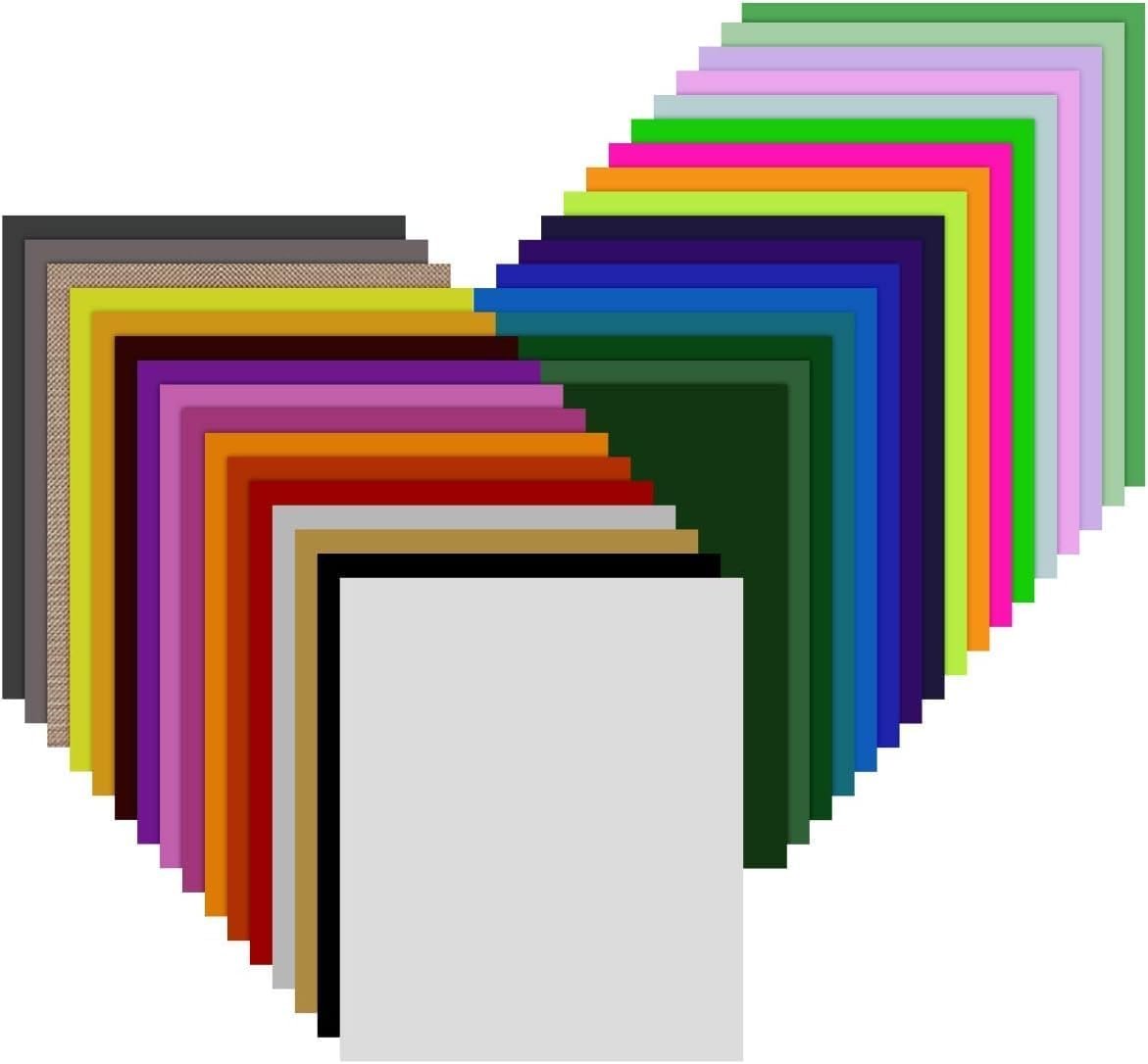 Heat Transfer Vinyl Bundle – 43 Pack 12 x 10 PU Iron on Vinyl for T-Shirts