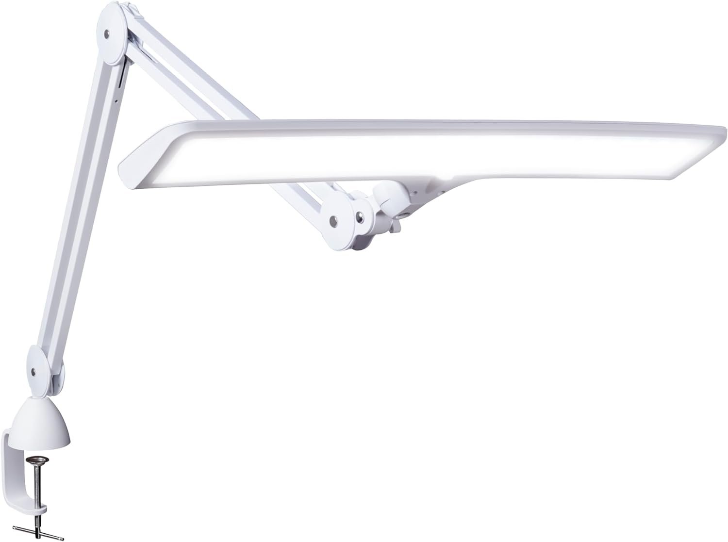 Daylight Company Lumi Task Lamp,+95 CRI, 4000 Lux,Craft Light, Super Bright Desk Lamp, Touch Dimmable, 2 Brightness Levels, Ideal Table Light, Drawing Lamps – Metal – 15 W