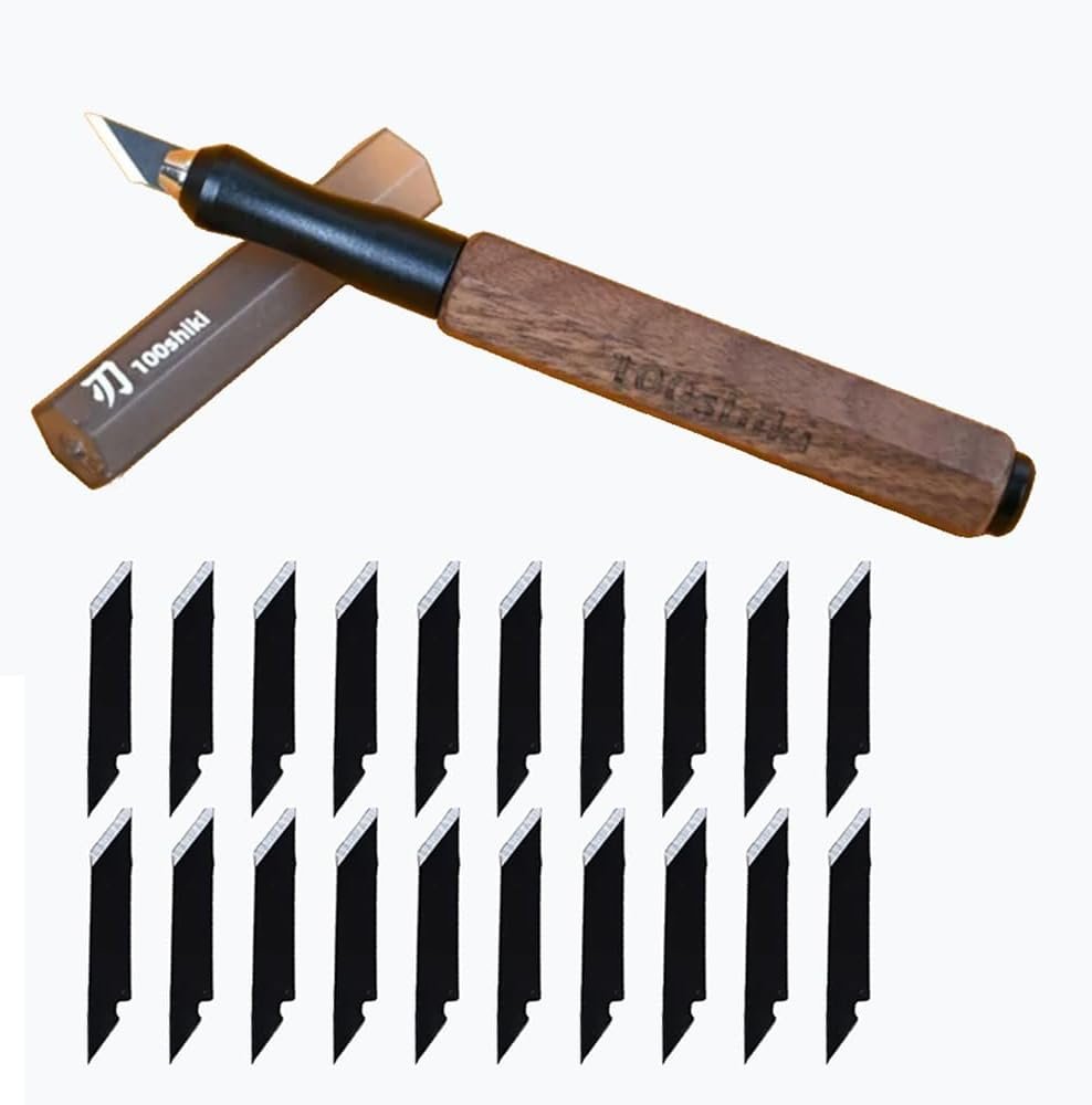 Craft Knife with 20 Extra #11 Blades, Precision Hobby Knife Set,Exacto Knife for Crafting, Polymer Clay, Pottery, Paper, Vinyl, Stencil & Model Making (Craft Knife+20PCS Blades)