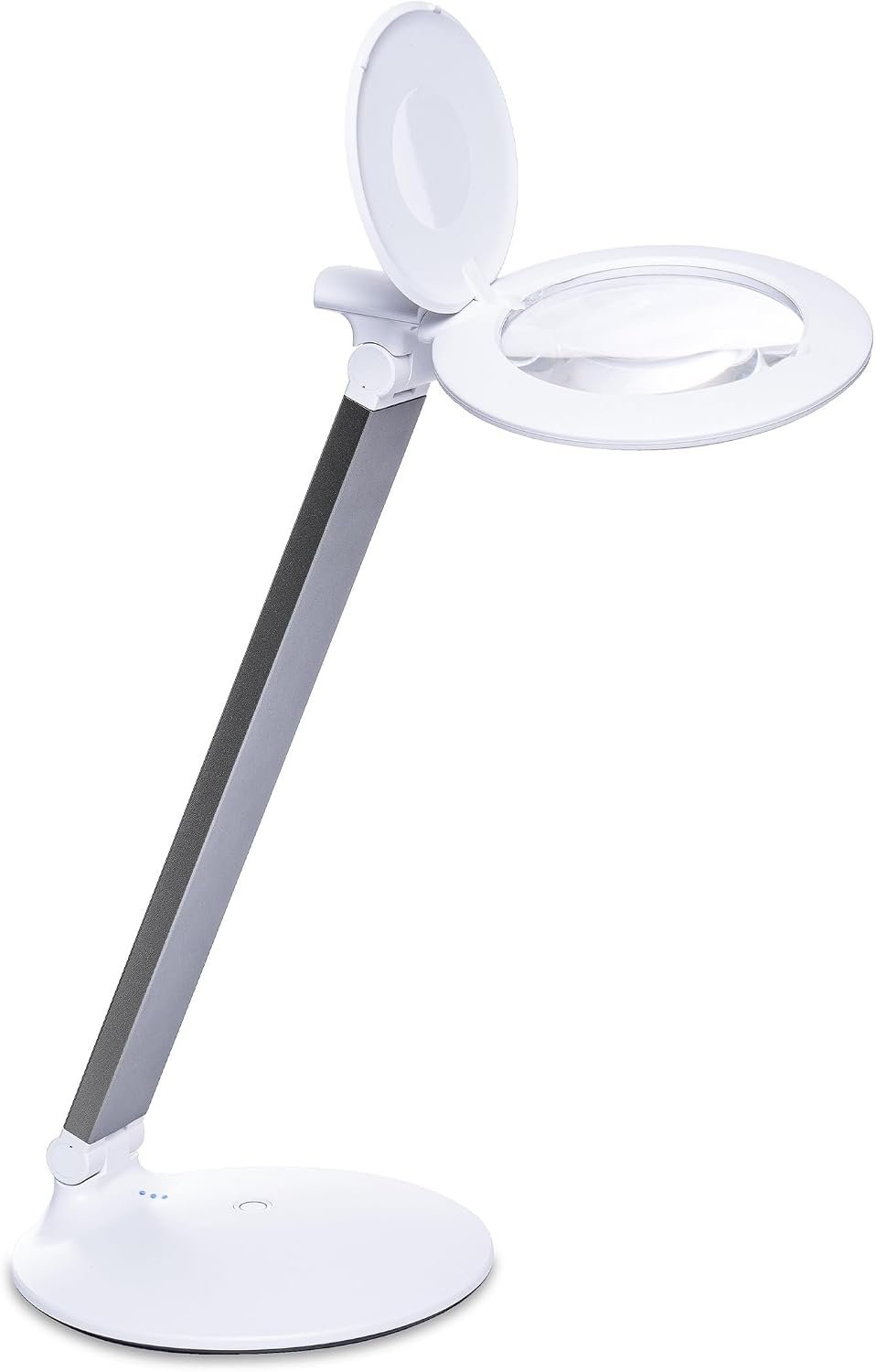 Halo Go 2 Portable Rechargeable Magnifying Lamp – 5 Diopter (2.25X) Magnification, 6,000K Daylight LED, 4,200 Lux Brightness, Compact Folding Design with USB Charging & Velvet Carry Case