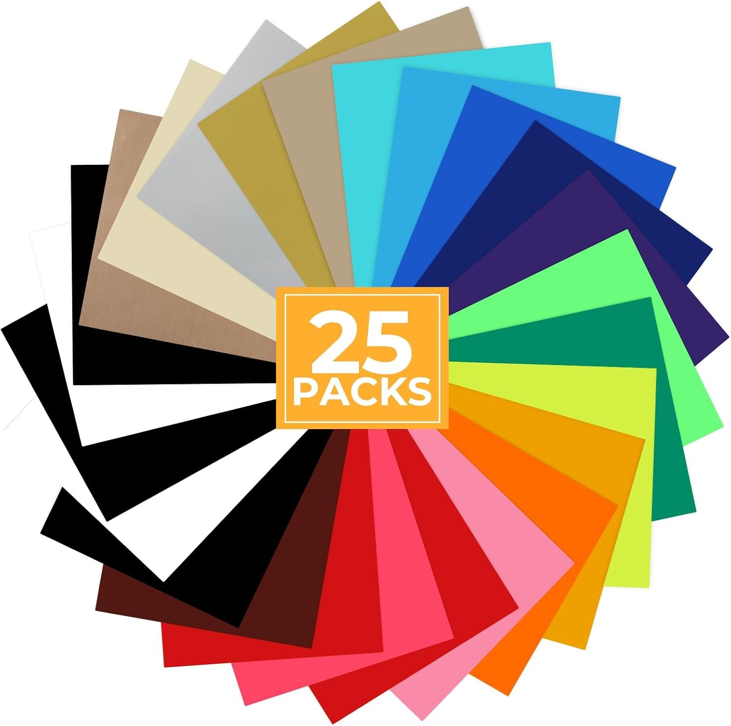 HTVRONT Heat Transfer Vinyl – 25 Packs HTV Vinyl for T-Shirts
