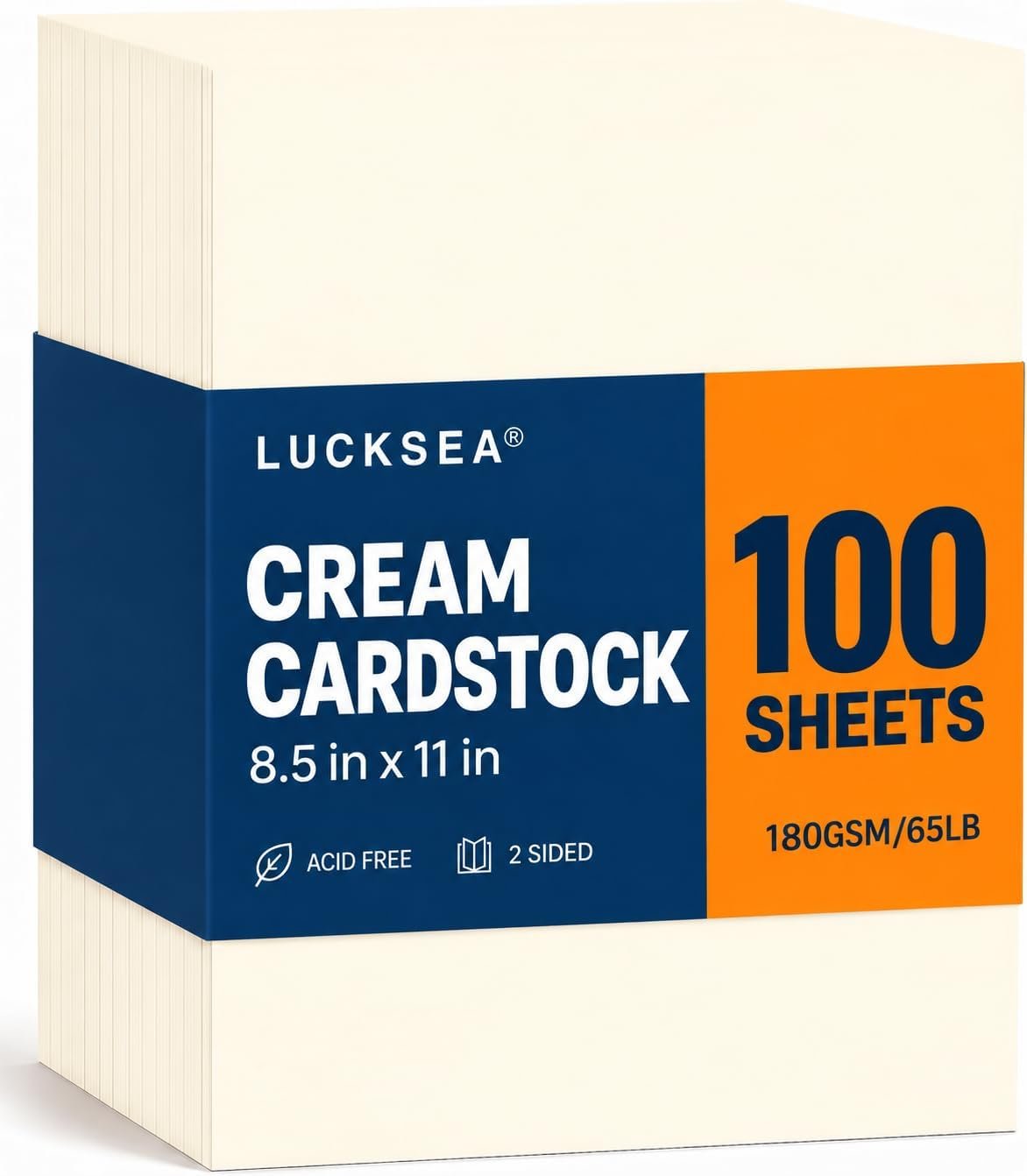 100 Pack Cream Cardstock 8.5 x 11, 65lb