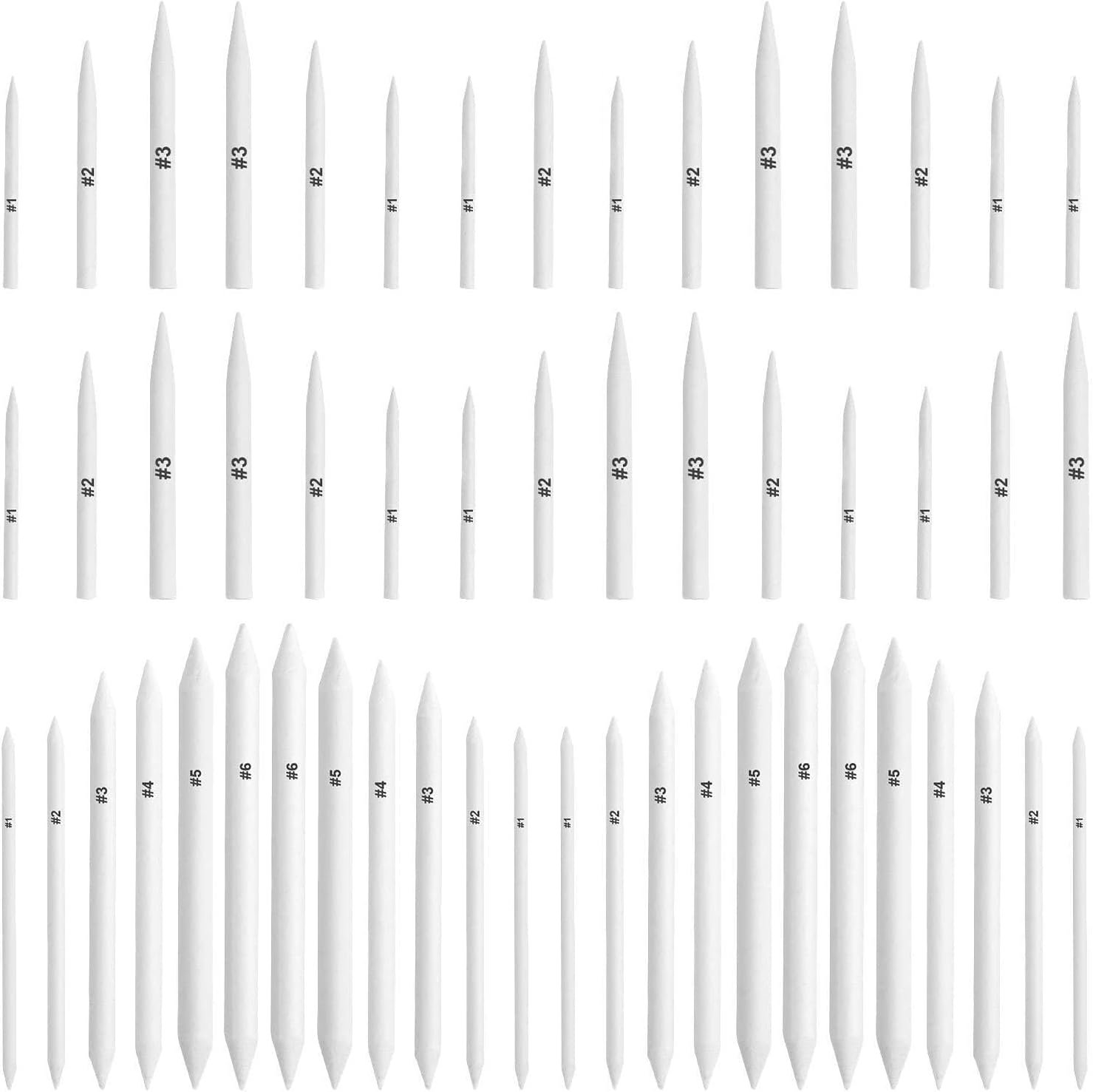FEBSNOW 108Pcs Blending Stumps and Tortillions Sticks for Art Drawing