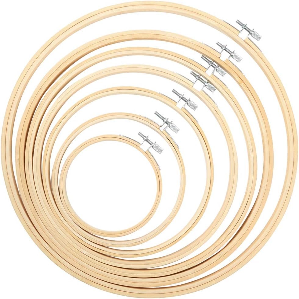 Caydo 7 Pieces 7 Sizes Embroidery Hoops Set 4 inch to 12 inch