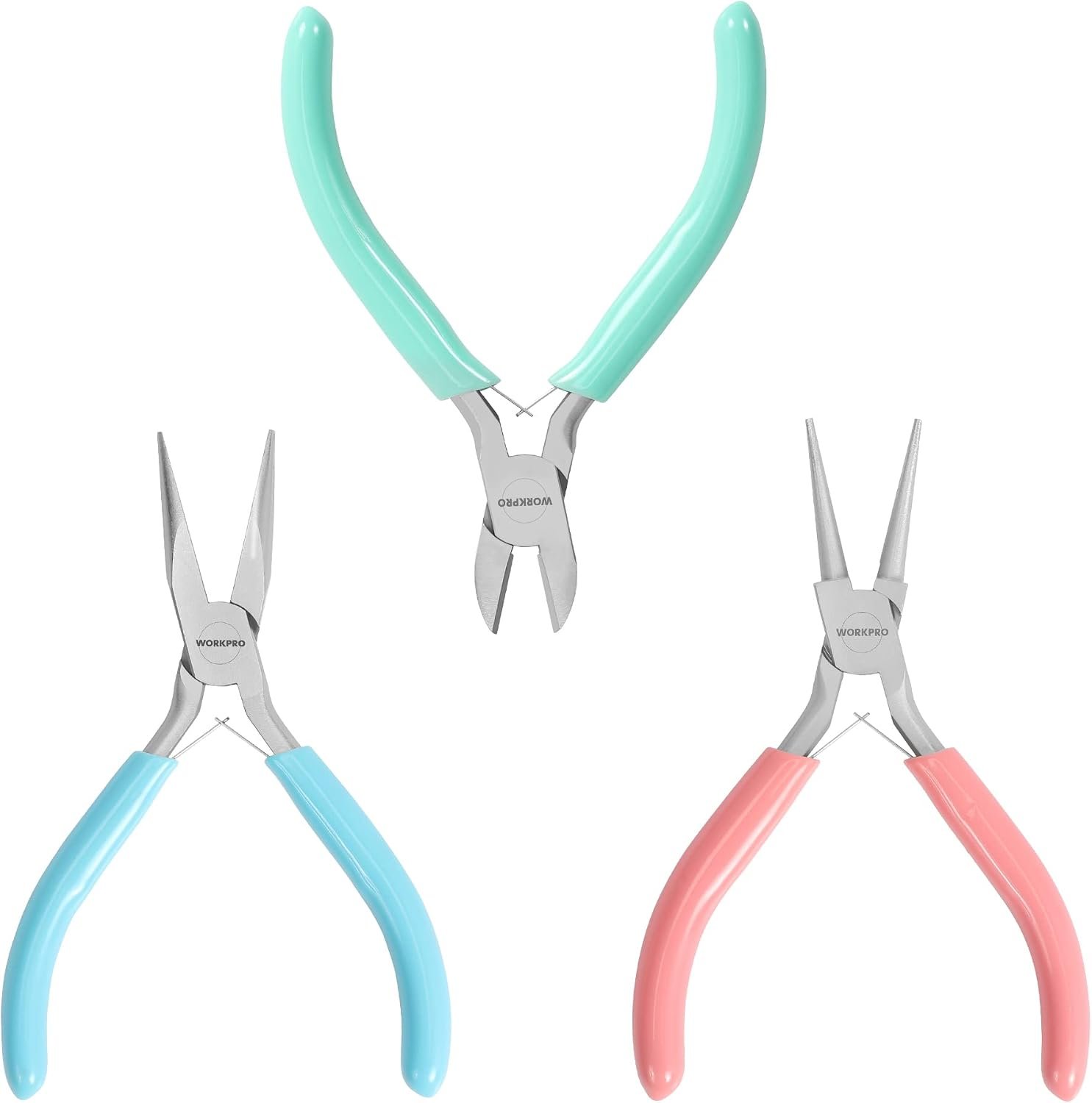 WORKPRO Jewelry Pliers Set, 3 Pack Jewelry Making Tool Kit