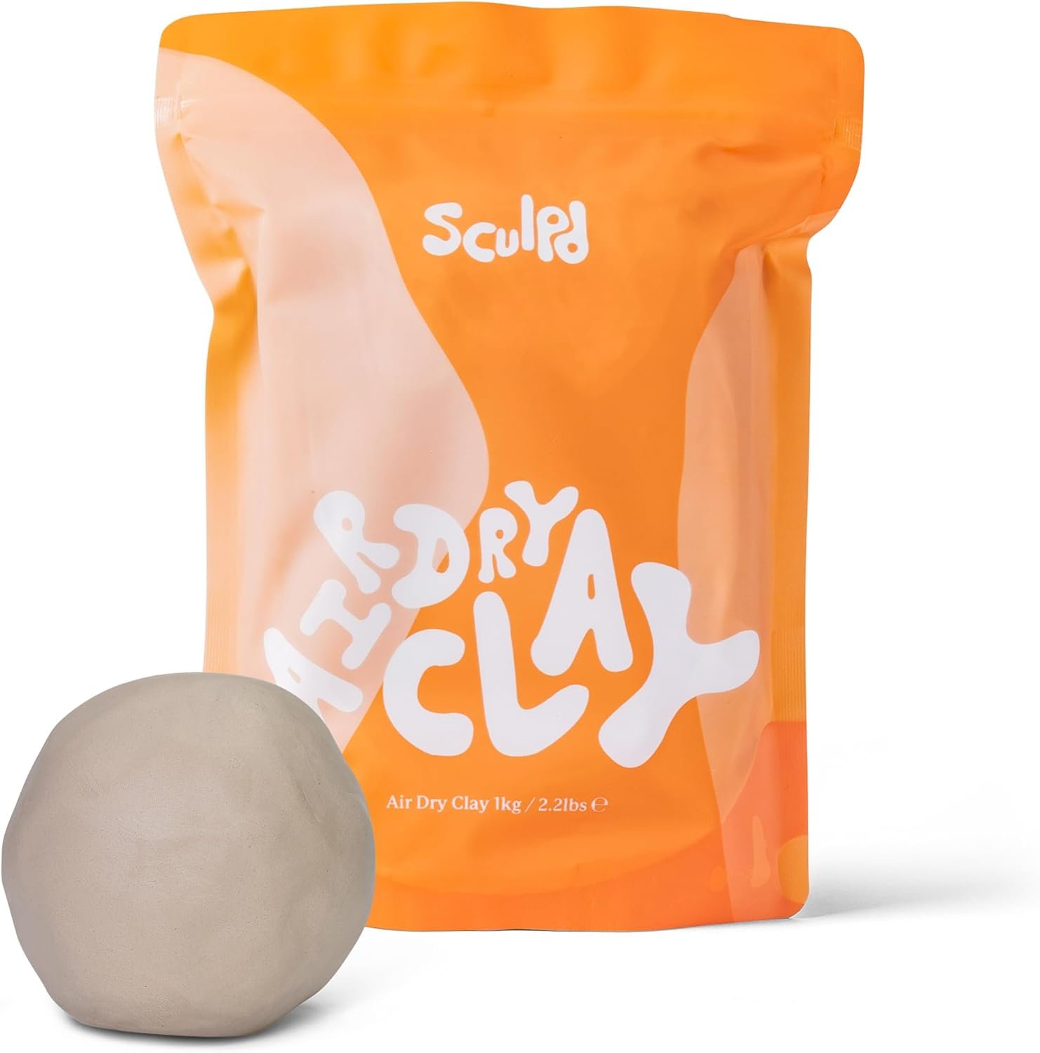 Sculpd Air Dry Clay, Premium Modeling Clay, Self-Hardening, 2.2lbs Bag