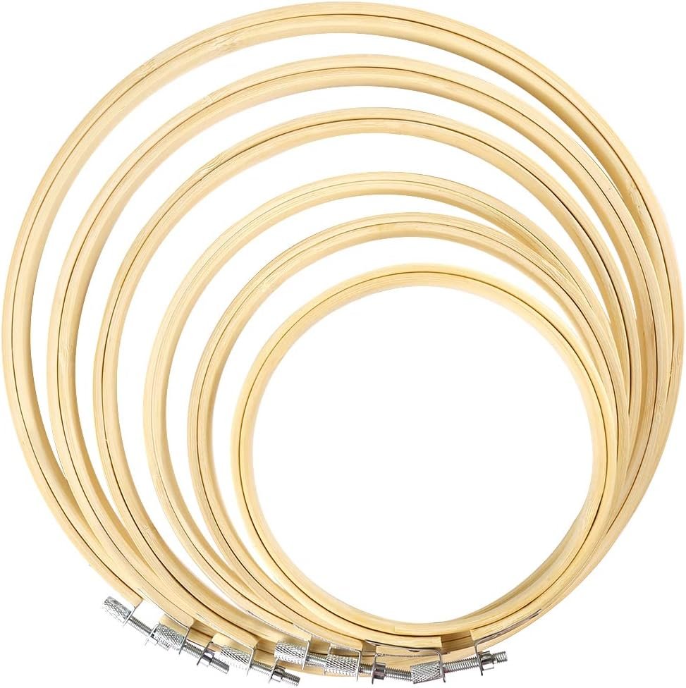 Caydo 6 Pieces Embroidery Hoop Set, 4 inch to 10 inch