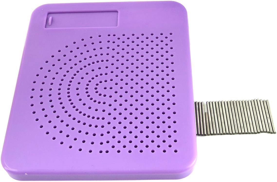 E-outstanding Quilling Knitting Board Purple Plastic Quilter’s Grid Guide for Paper Folding Crafting DIY Handmade Portable Quilling Crafts Tool