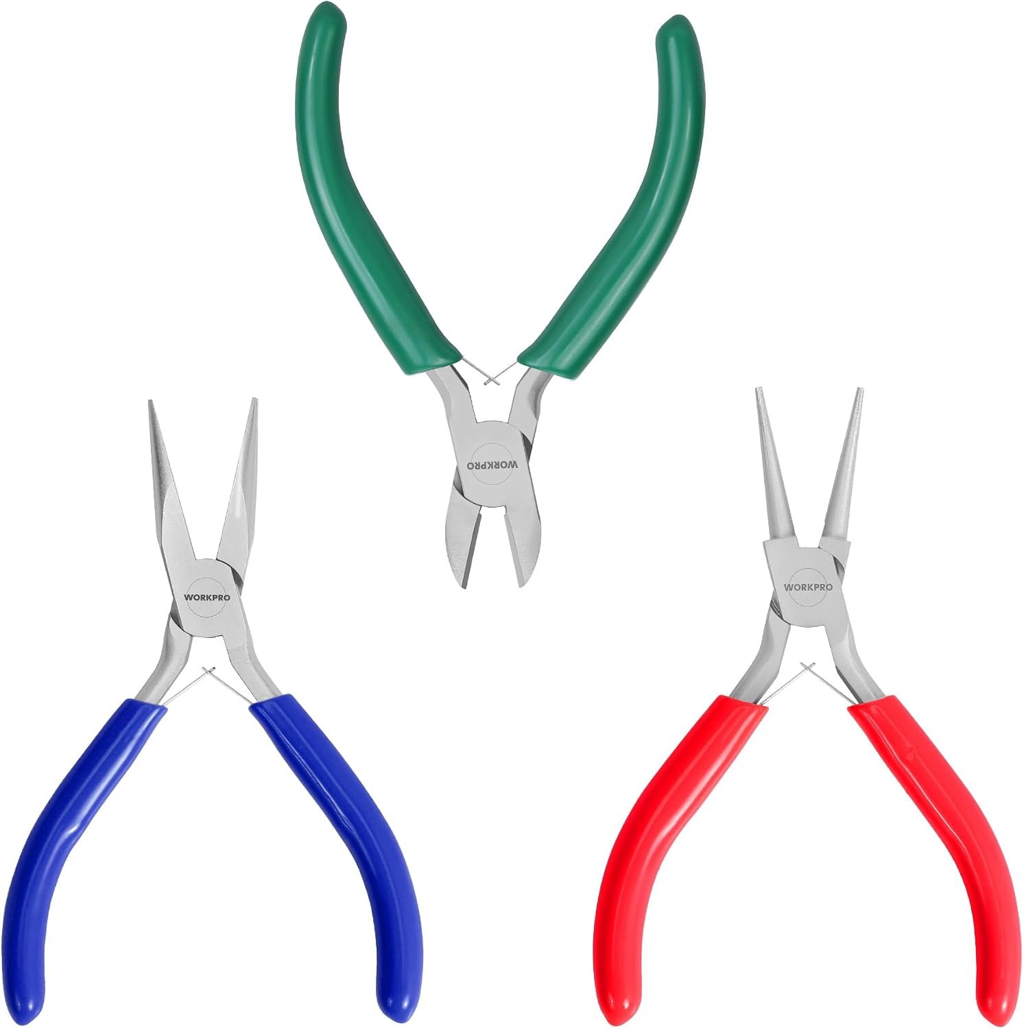 WORKPRO Jewelry Pliers Set, 3 Pack Jewelry Making Tool Kit
