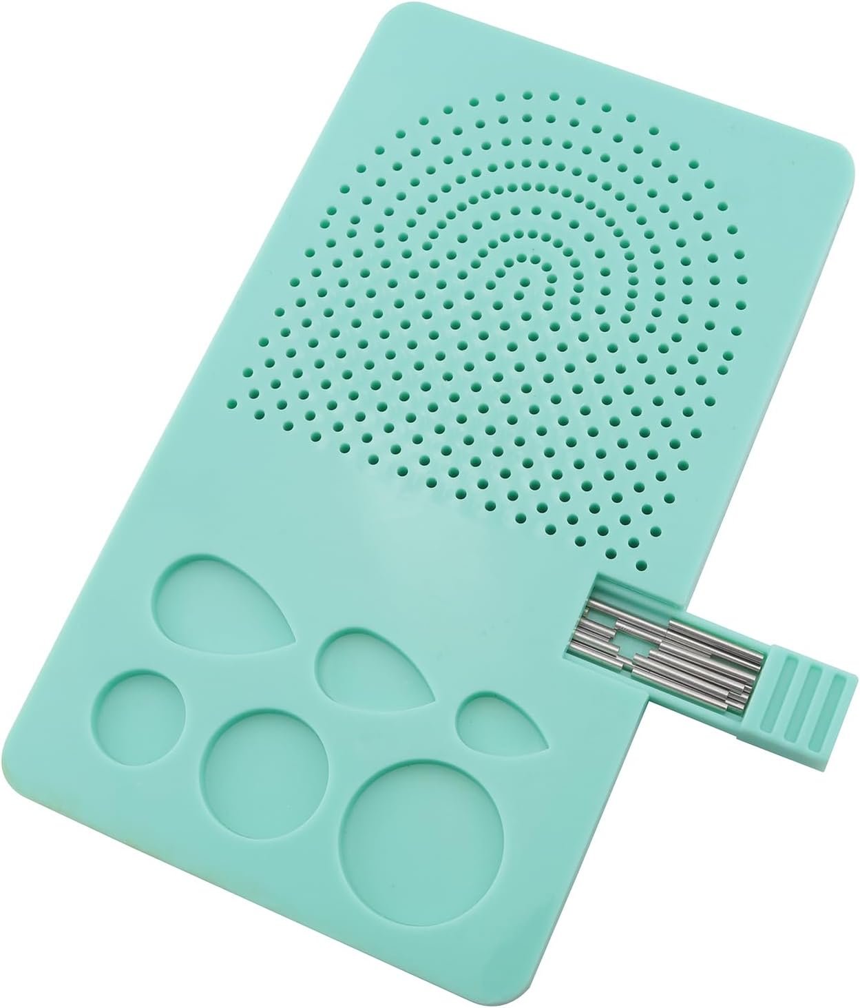 ZZLZX Quilling Board with 20 Needles Blue Paper Comb Tool DIY Paper Craft Quilling Tool Paper Comb Weaver Origami Comb Art Tool Quilling Board Hole Fixing Foot Used for DIY Petal Leaf Shapes