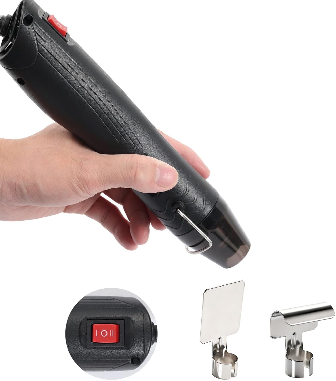 Heat Gun for Crafting, 110V 350W Handed Hot Air Gun (Black)