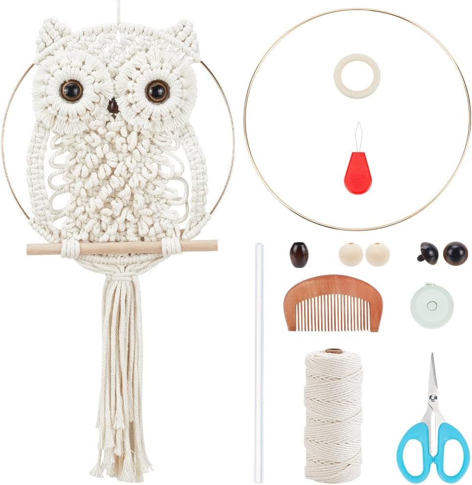 ORIGACH DIY Macrame Owl Wall Hanging Tapestry Kit