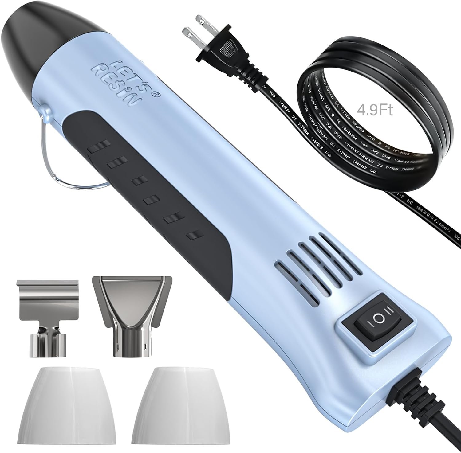 LET’S Resin Heat Gun for Resin, 350W Fast Heat Dual Temp with 4.9Ft Cable