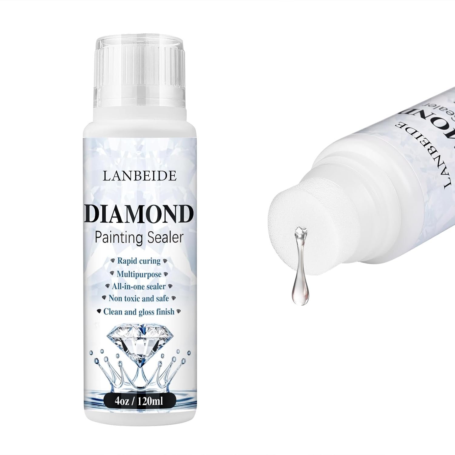 LANBEIDE Diamond Painting Sealer 120ML with Sponge Applicator