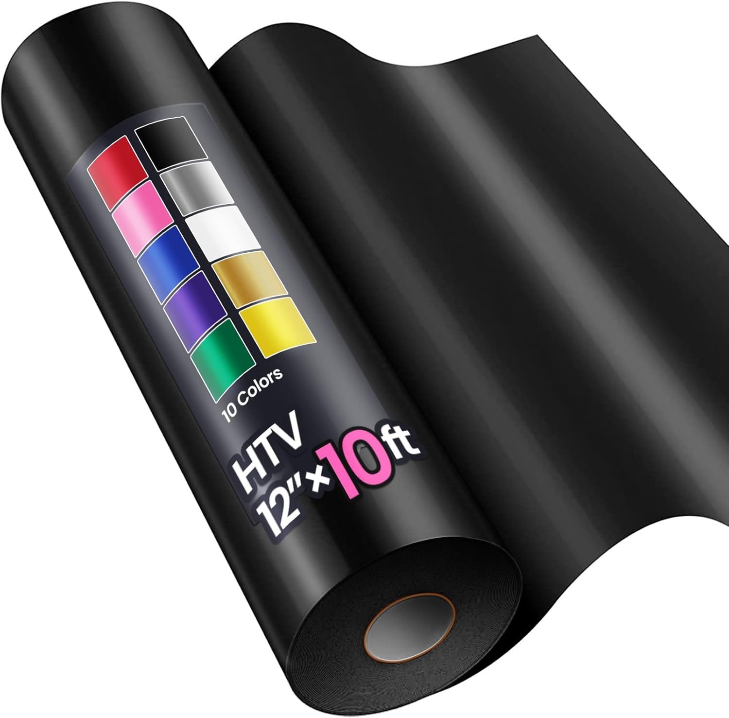 Sooez 12″ x 10ft Heat Transfer Vinyl HTV Rolls, Iron on Vinyl for T-Shirt
