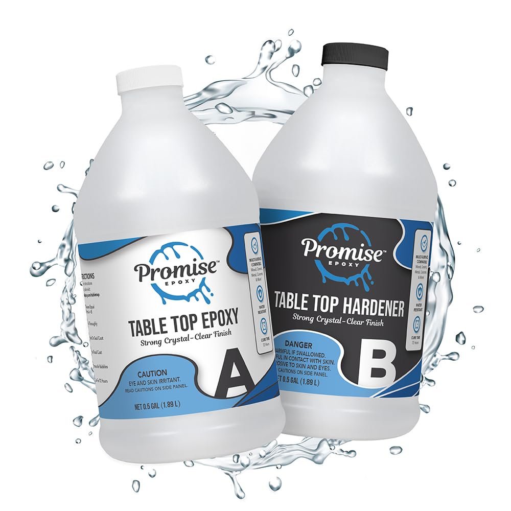 Promise Epoxy Table Top Epoxy Resin Kit 1 Gallon for Bar Top & Coatings