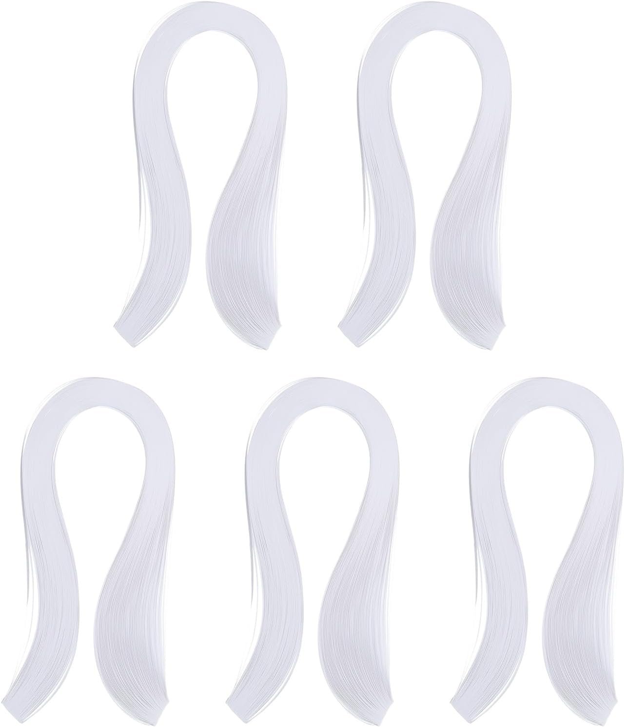 PATIKIL 600pcs Quilling Strips Paper 1/8″(3mm) 39cm Origami Paper Quilling Strip for Art DIY Hand Craft Christmas, White