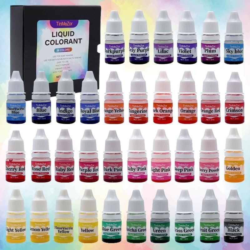Soap Dye – Food Grade 36 Color,Liquid Kit for Soap Making