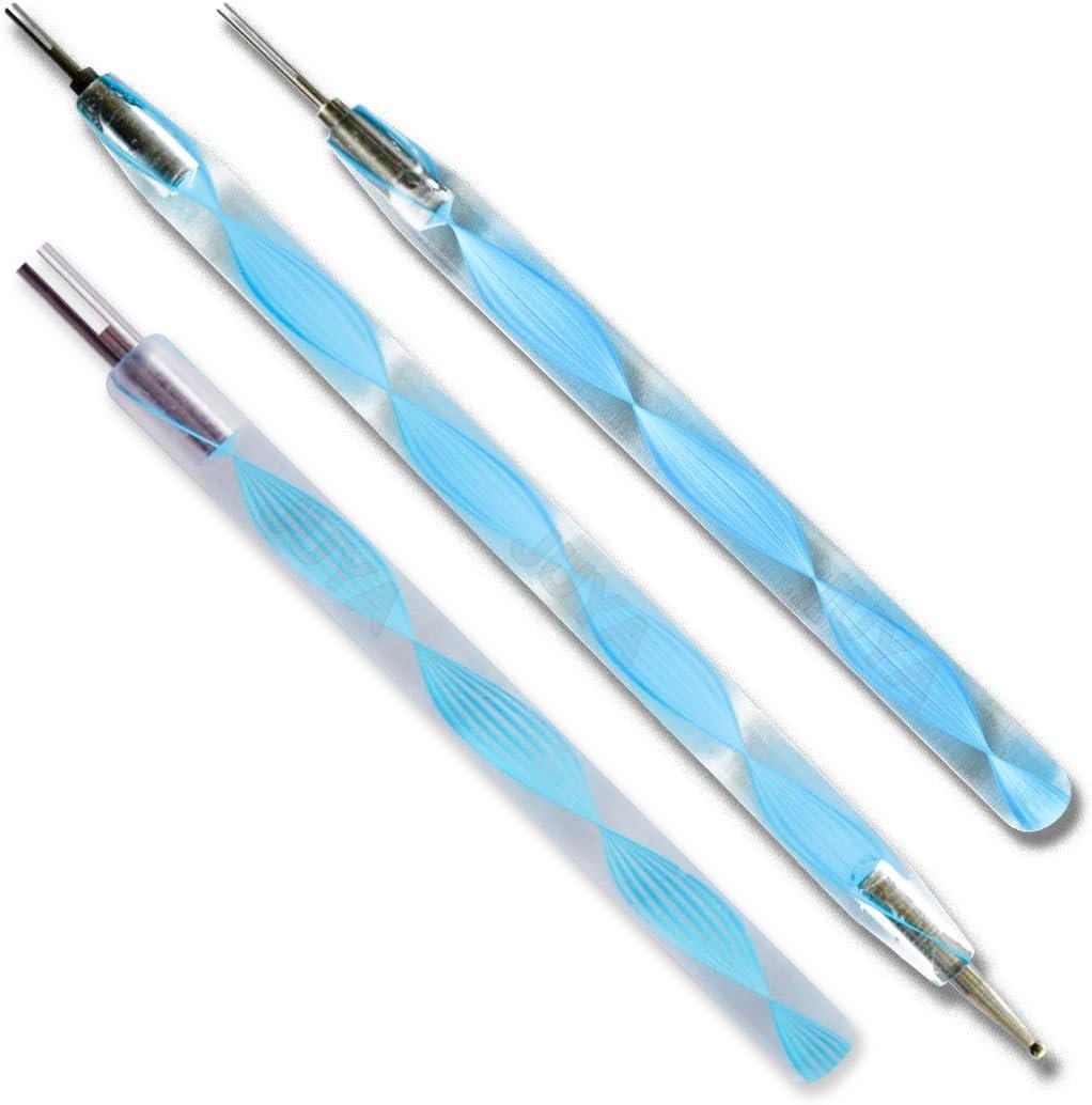JUYA Quilling Tools Set, 3-Piece Assorted Slotted Rolling Tools, Blue