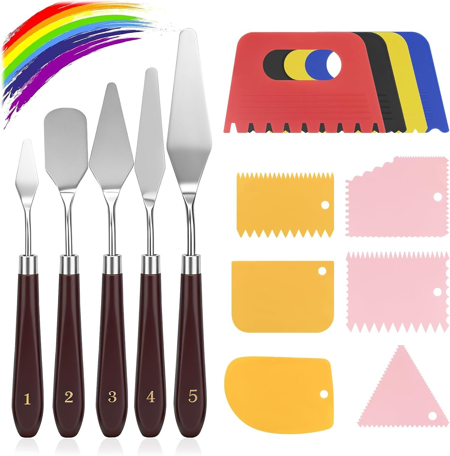 15 PCS Palette Knife Set Textured Art Supplies Kit Palette Knives