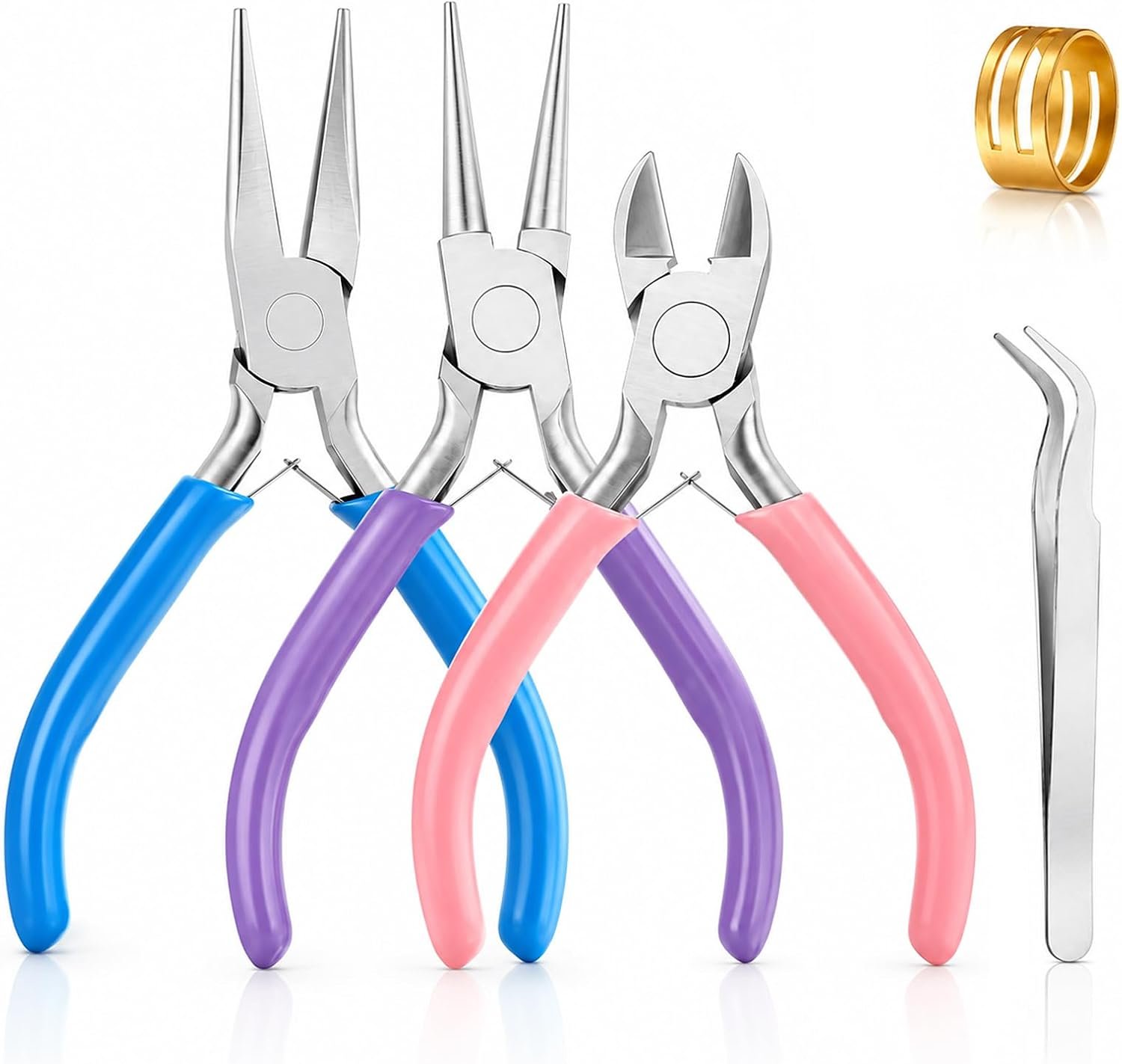 3 Pcs Pliers for Jewelry Making, Jewelry Pliers Set for Jewelry Repair