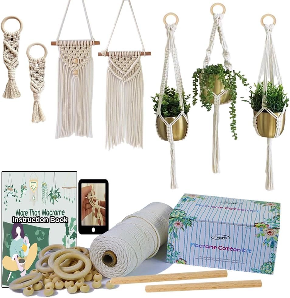 Easy Macrame Kits for Adults Beginners with Instruction Book