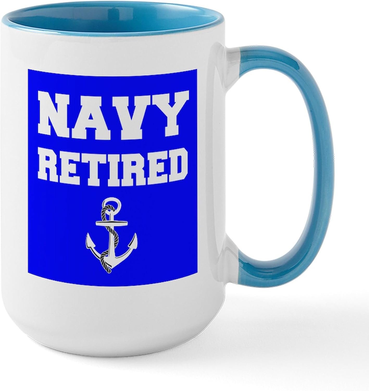 CafePress Navy Retired Mugs 15 oz (444 ml) Ceramic Coffee Mug