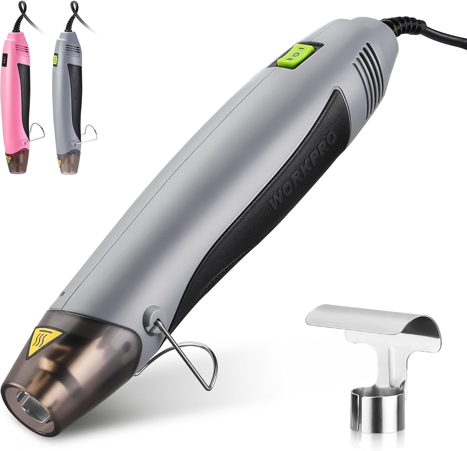WORKPRO 400W Mini Heat Gun with Reflector Nozzle and 2 Temp Settings