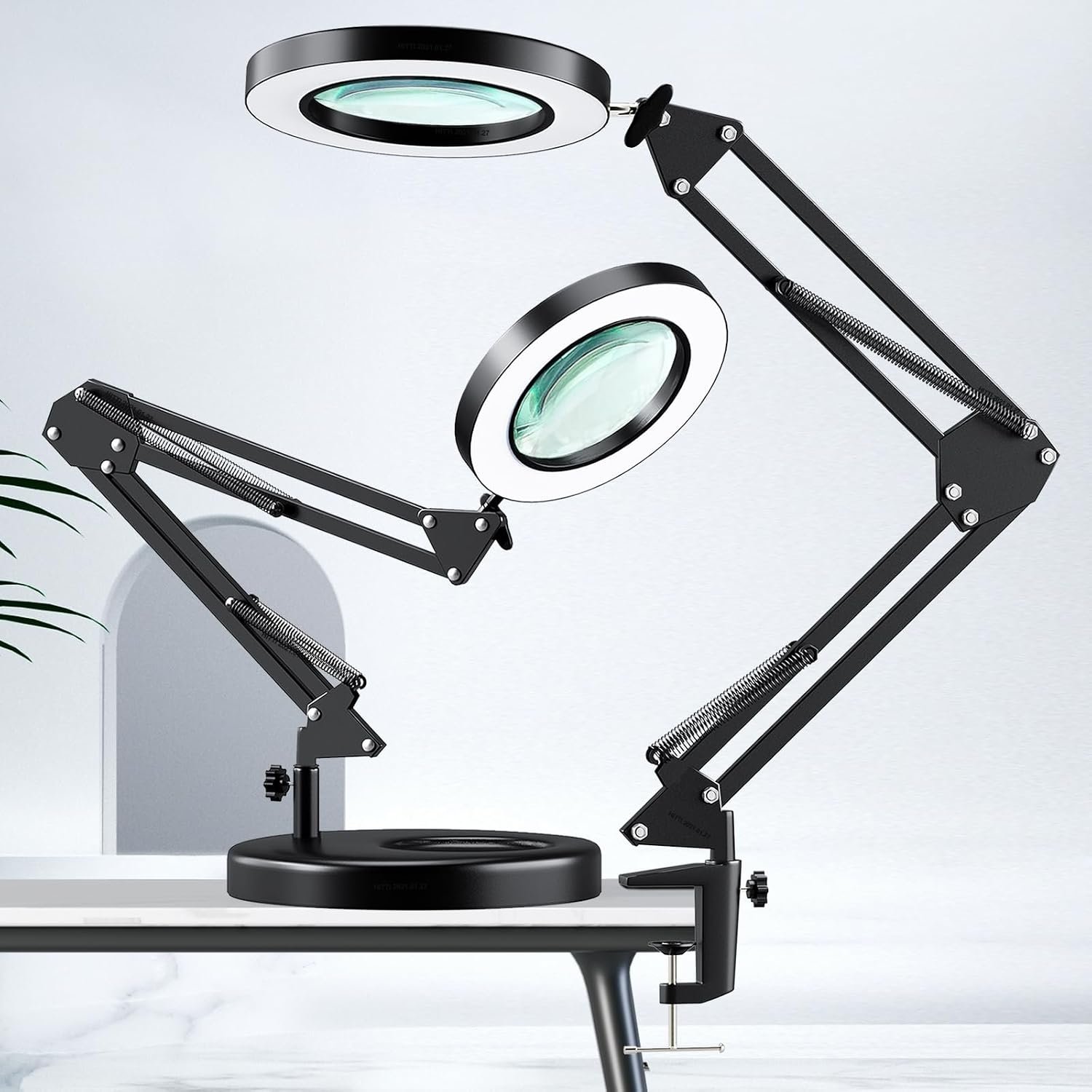 HITTI 10X Magnifying Glass with Light, 1,800 Lumens Stepless Dimmable