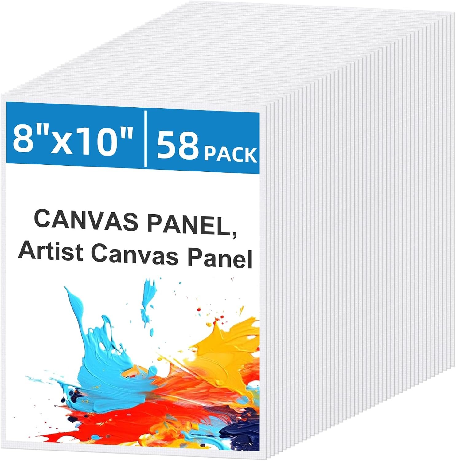 58 Pack Canvas Boards for Painting 8×10 Inch, Canvases for Painting for Acrylic Oil Tempera Watercolor Paints