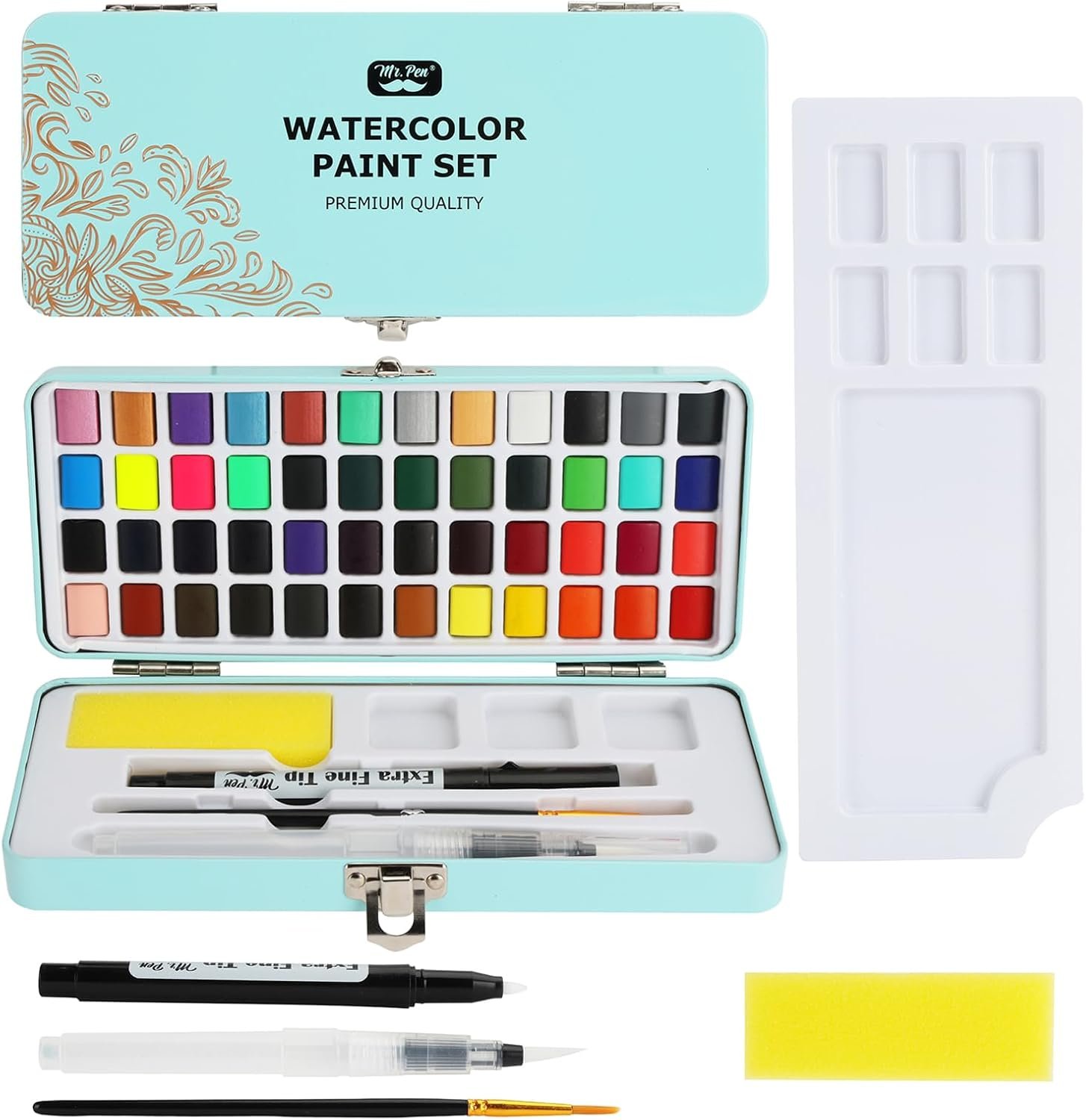 Mr. Pen- Watercolor Paint Set, Vivid, Portable Paint Art Kit