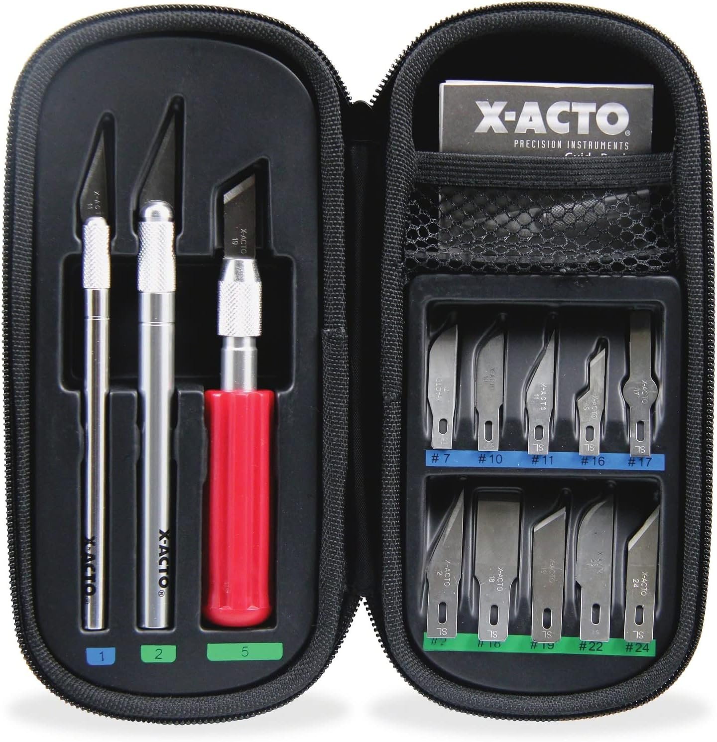 X-ACTO Compression Basic Knife Set, Includes 3 Knives, 13 Blades, Soft Carry Case, 17 Count – Crafting, Art Projects, Cutting Tools
