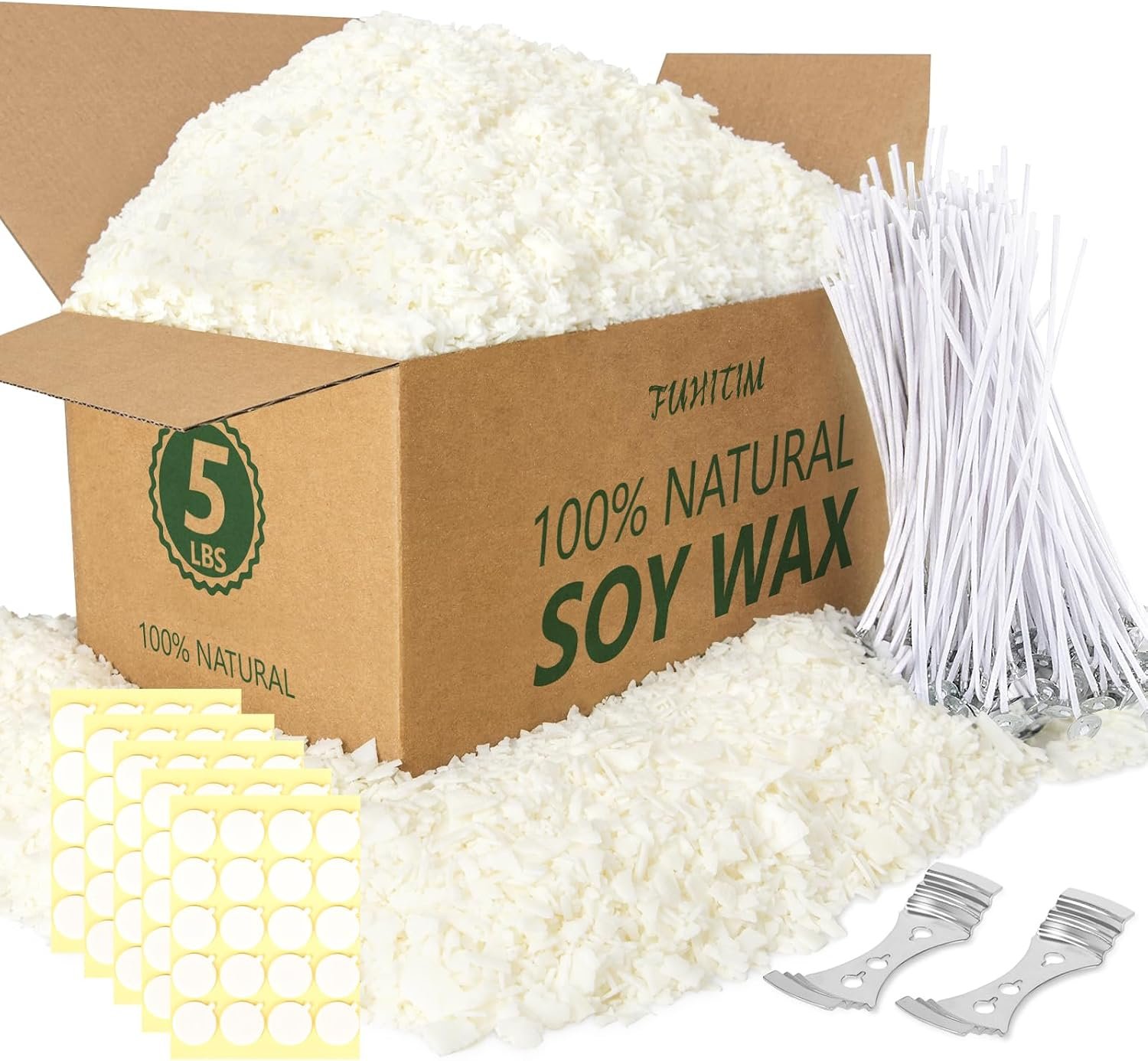 FUHITIM Soy Candle Wax for Candle Making 5 lbs Bag