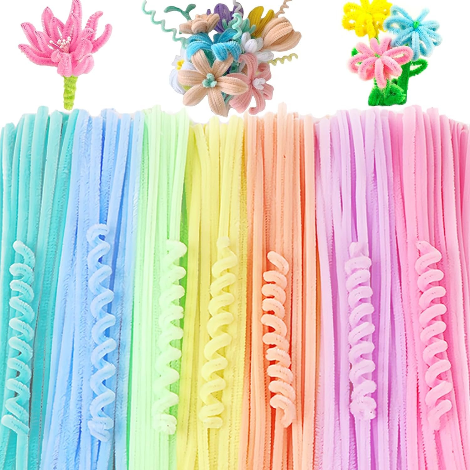 100 PCS Chenille Stems for Crafts,12inch Craft Pipe Cleaners