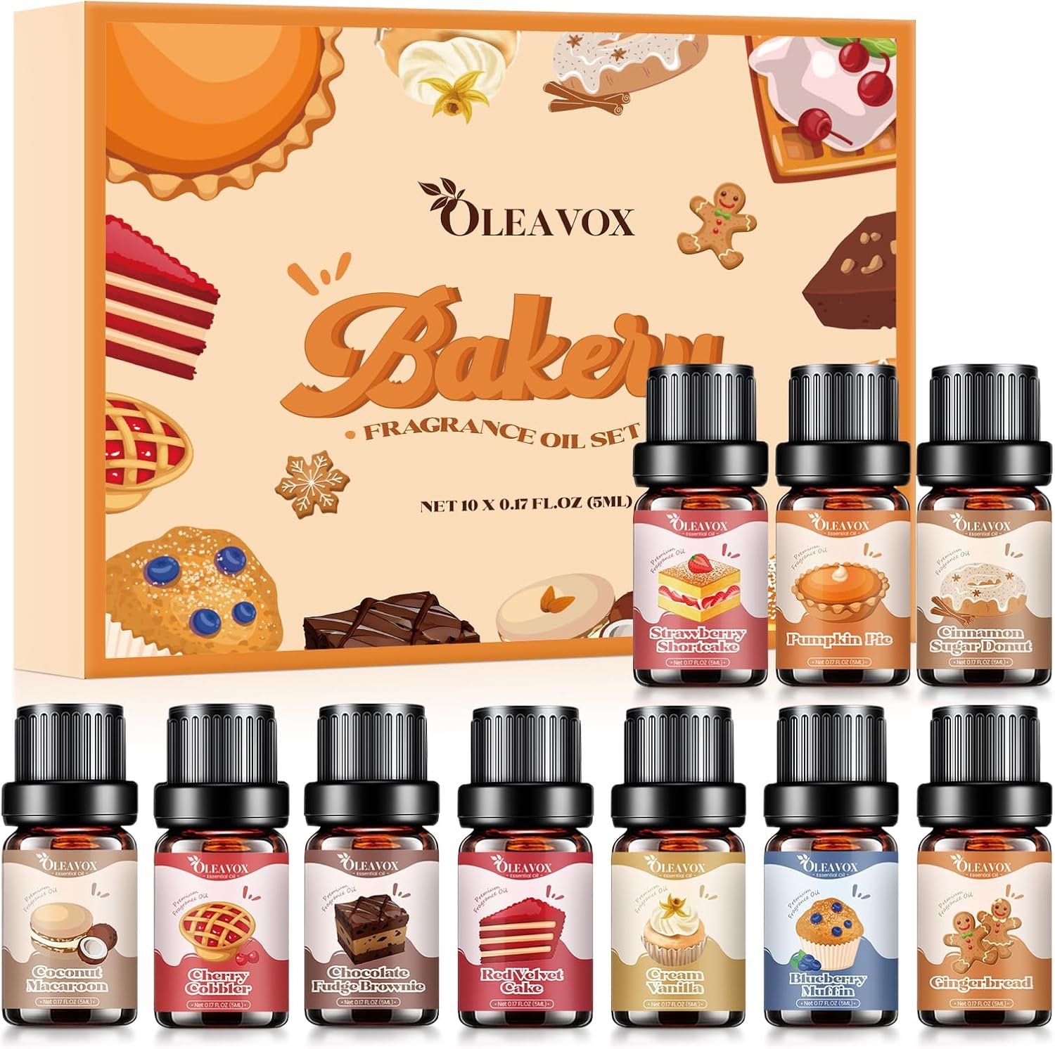 Bakery Essential Oils Set, Fragrance Oil for Diffuser