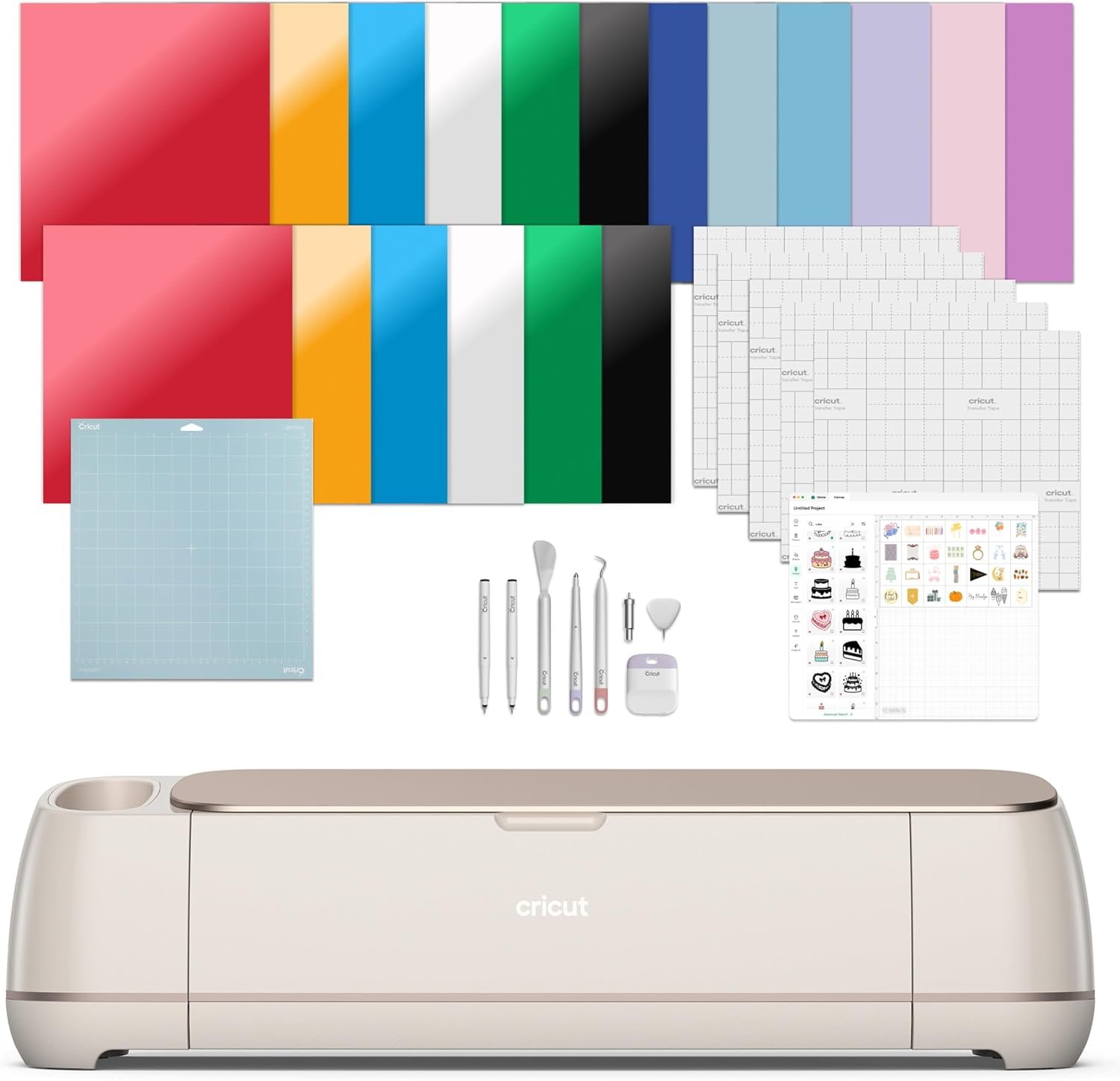 Cricut Maker 4 – Smart Cutting Machine (Seashell) | Engagement Bundle