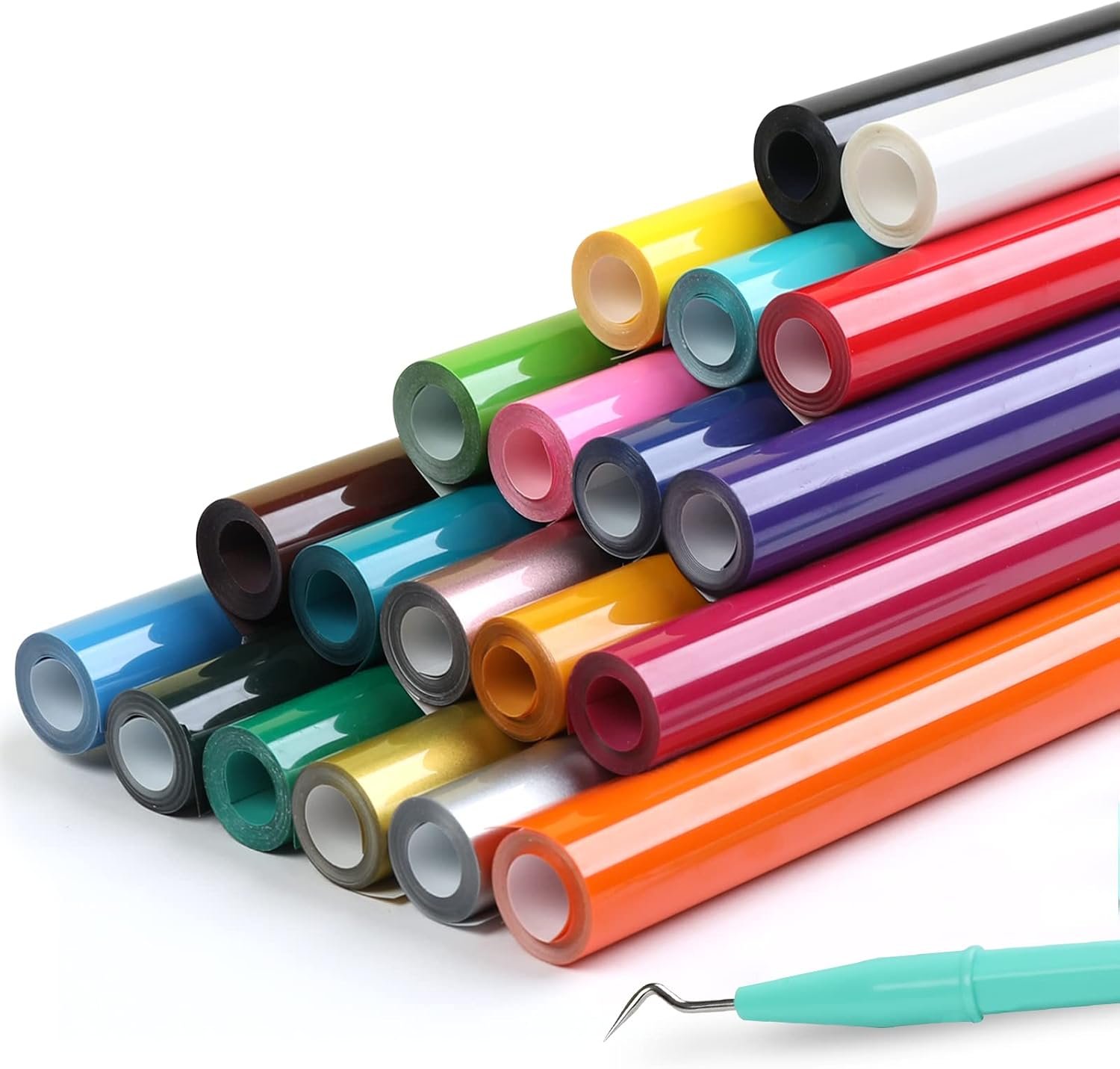 HTVRONT HTV Heat Transfer Vinyl Bundle, 20 Pack HTV, 12” x 3FT