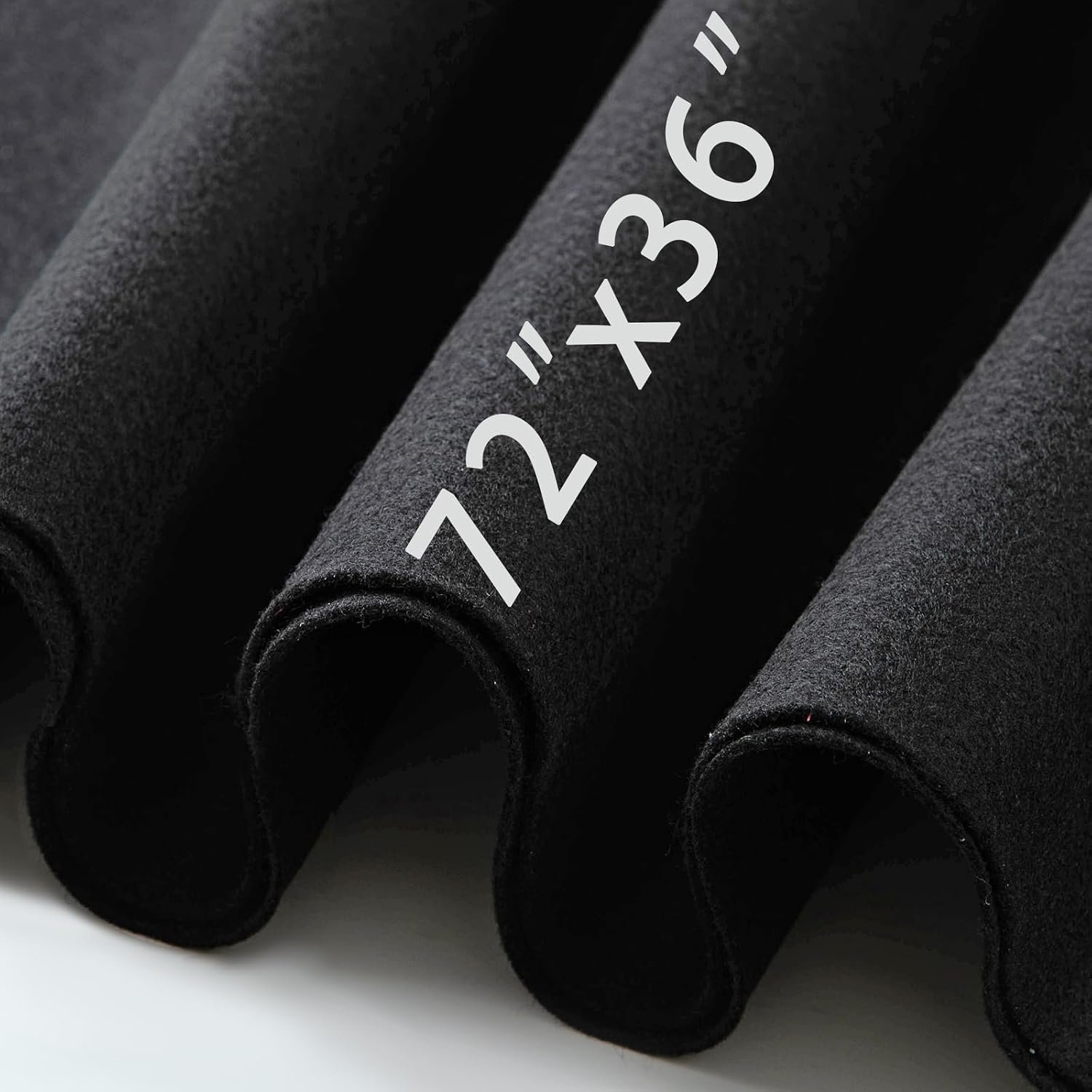HaoFeijh Black Felt Fabric 72 * 36 Inch Wide 1.6mm, Soft Black Felt Sheets by the Yard, Acrylic Craft Felt Fabric Roll for DIY Craftwork, Sewing Patchwork, Holiday Decorations