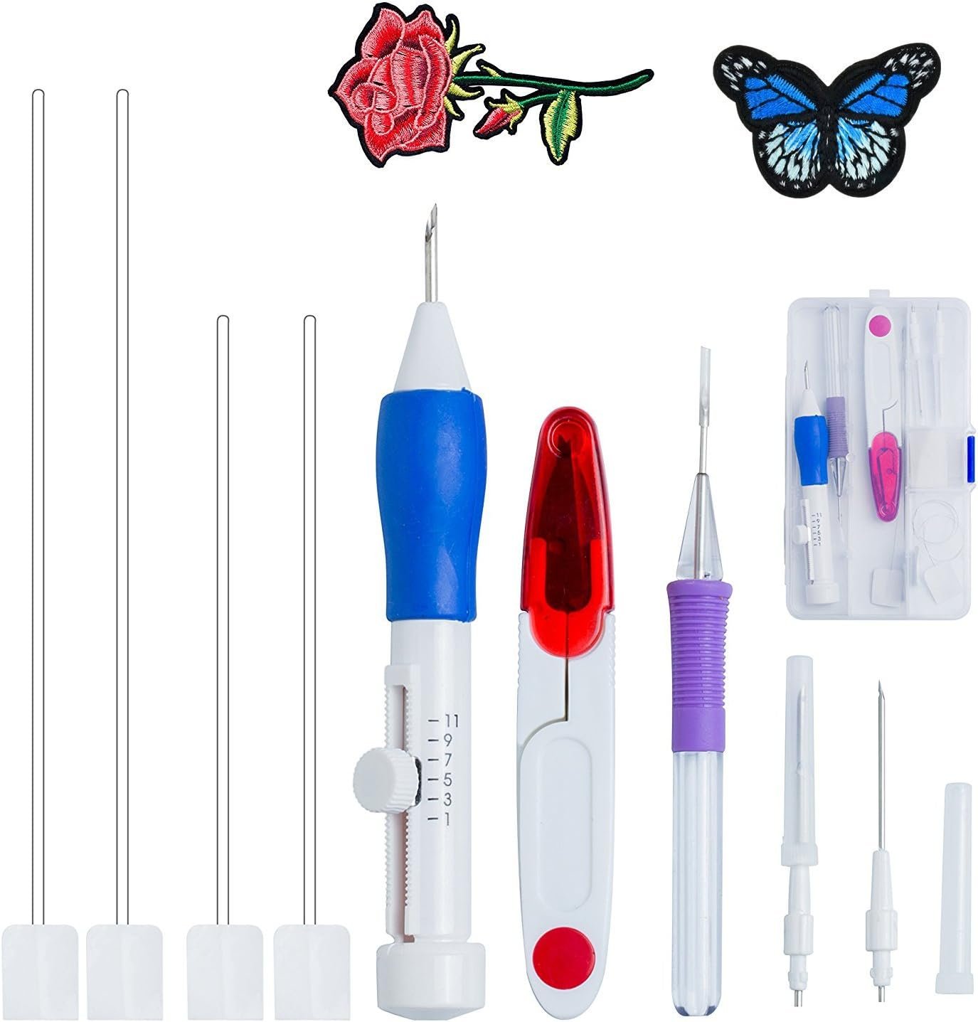 Islmlisa Magic Embroidery Pen Set – Punch Needles for Embroidery Threaders DIY Sewing