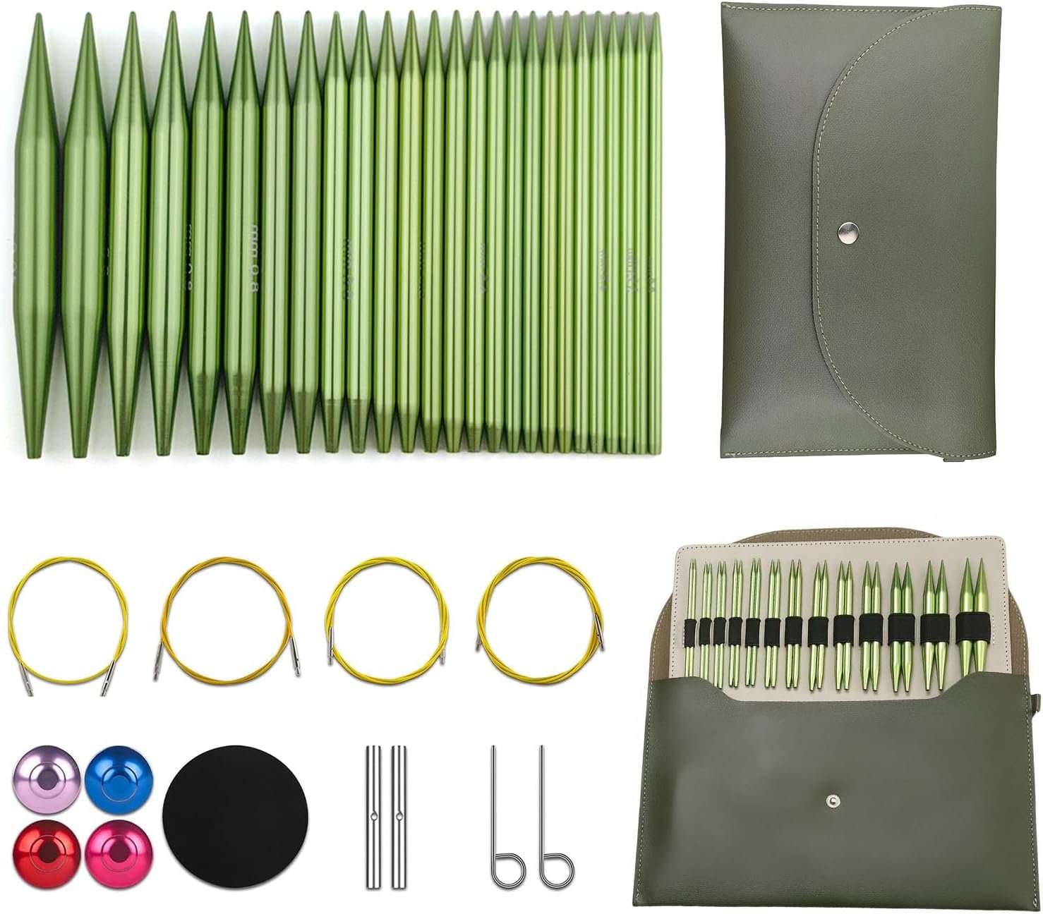 Hzkokon 13 Pairs 4 Inch Knitting Needles Set
