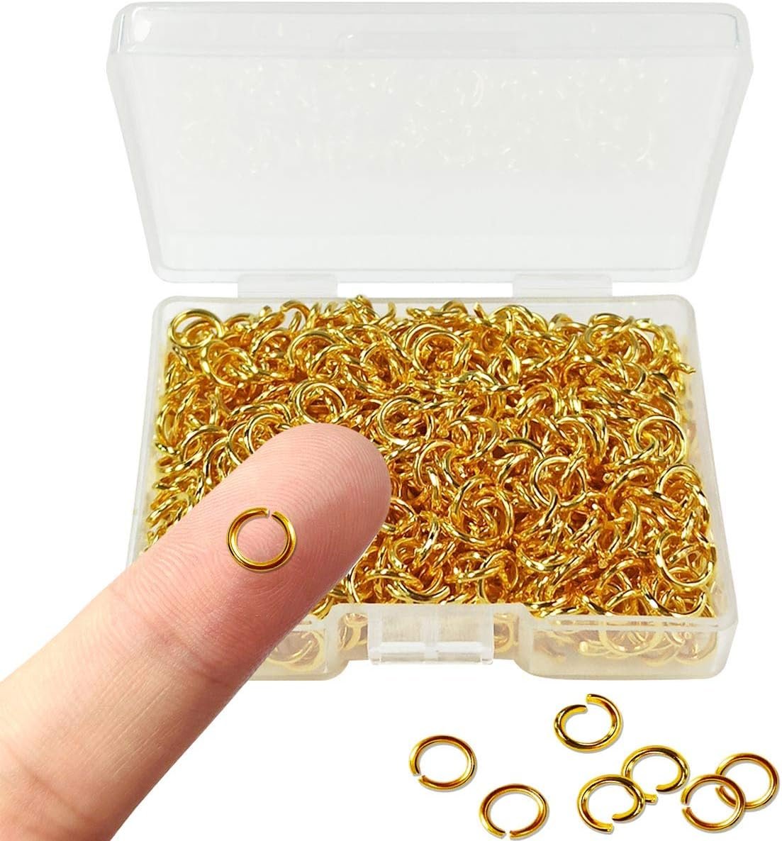 600 Pcs Gold Plated Jump Split Circle Clasp Connecting Rings