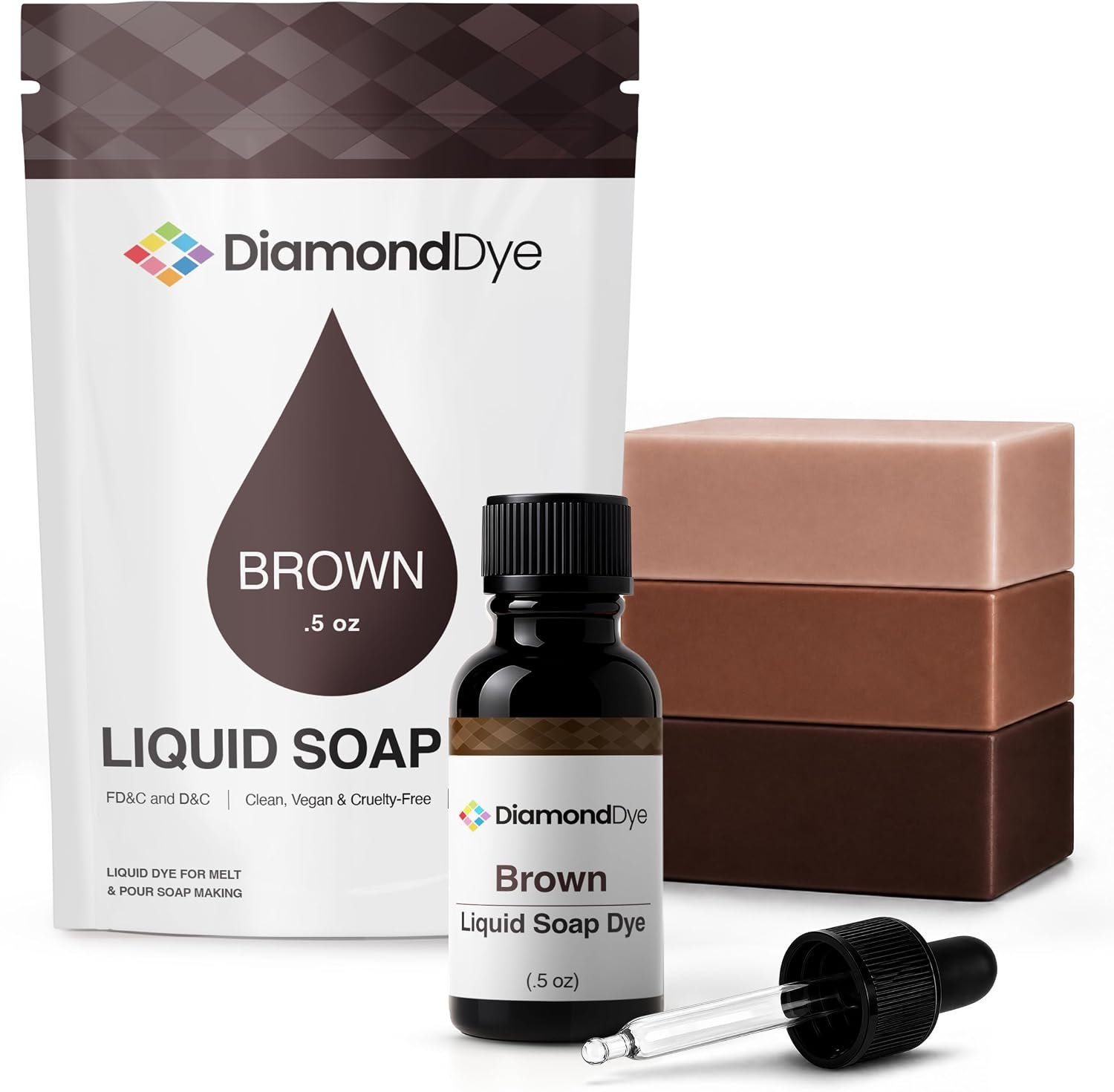Brown Liquid Soap Dye, Soap Making, Bath Bombs & More, Skin Safe, .5 oz